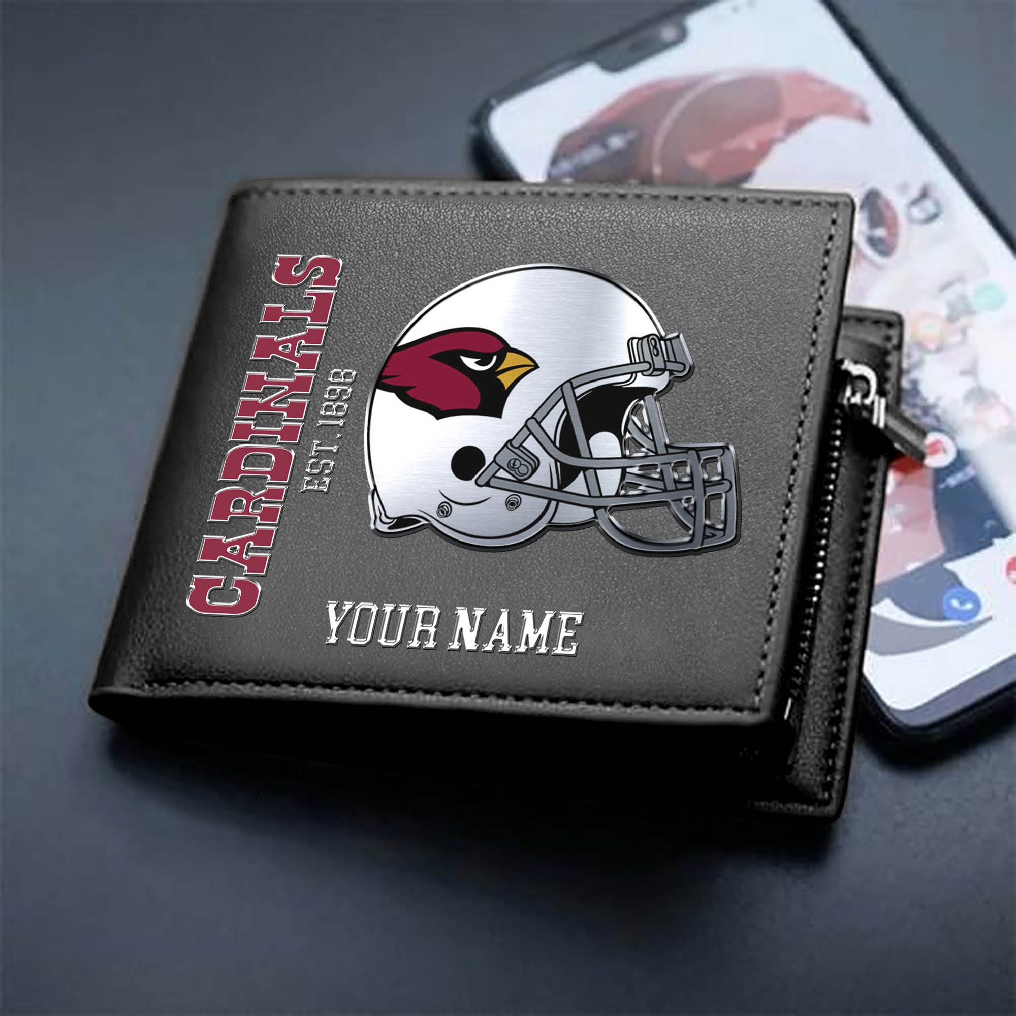 Arizona Cardinals Team Men Wallet Personalized Your Name, Men Wallet For Football Lovers, Fan Gifts ETHY-54890