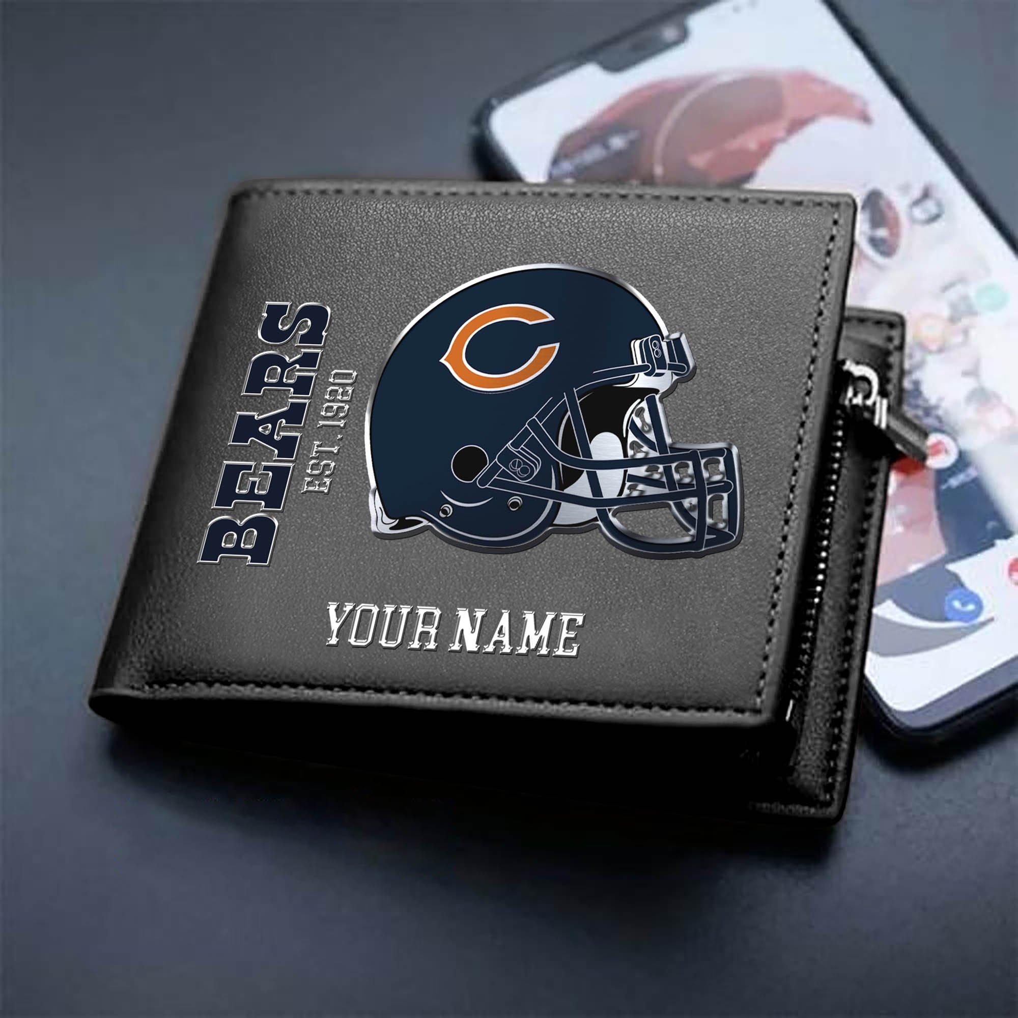 Chicago Bears Team Men Wallet Personalized Your Name, Men Wallet For Football Lovers, Fan Gifts ETHY-54890