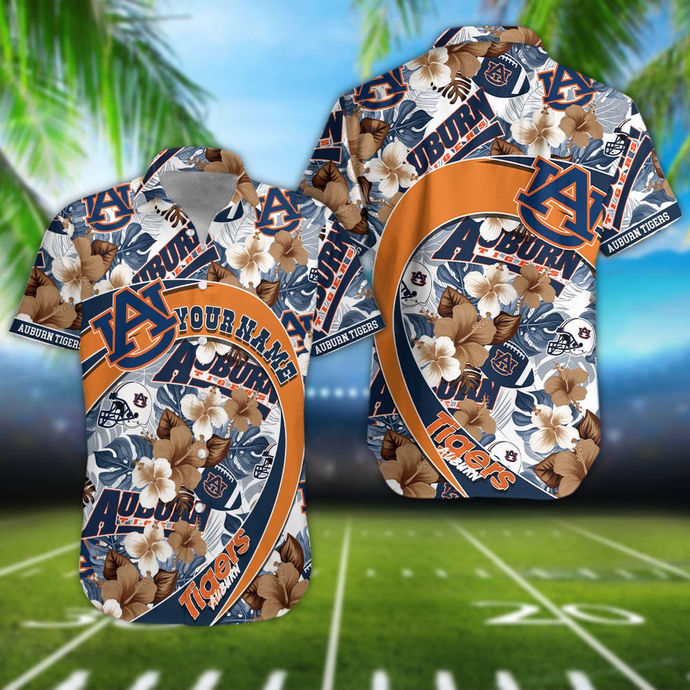 Auburn Tigers Hawaii Shirt Personalized Your Name, Hawaii Shirt For Football Lovers, Summer Gift For Fans ETHY-57578