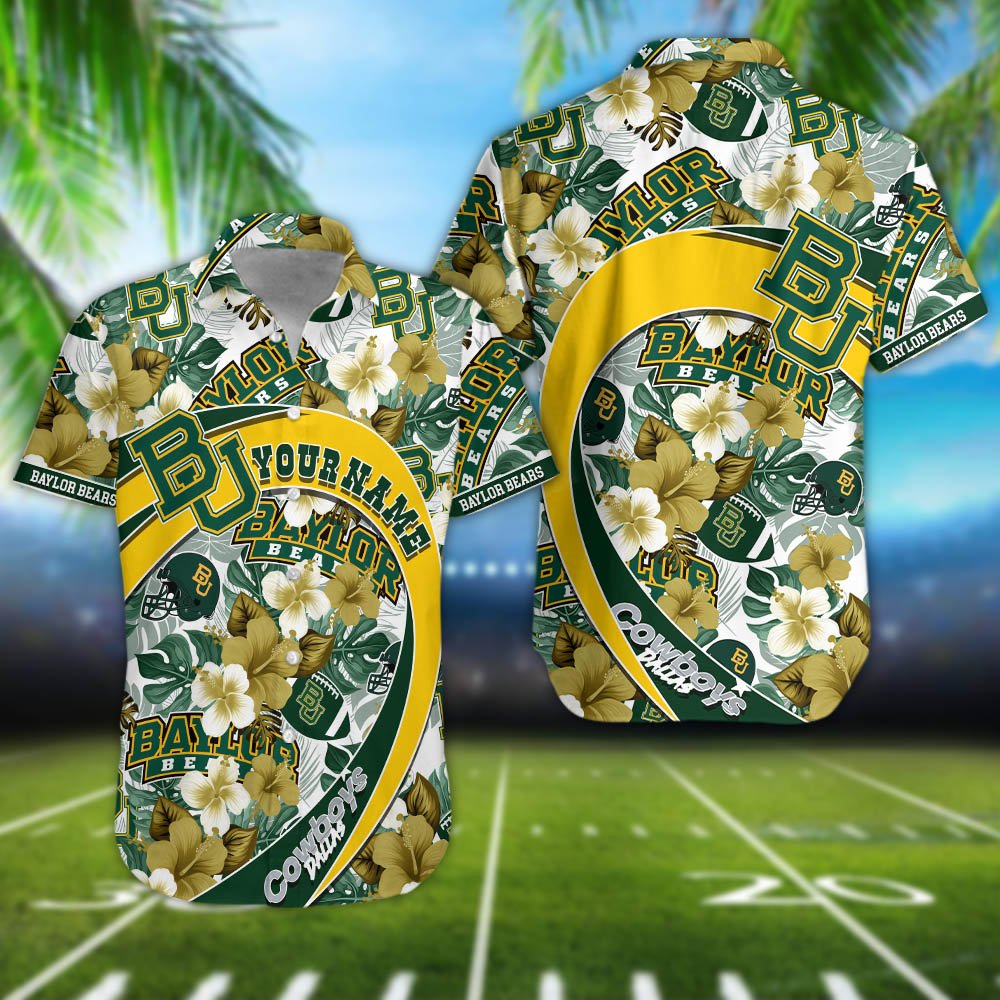 Baylor Bears Hawaii Shirt Personalized Your Name, Hawaii Shirt For Football Lovers, Summer Gift For Fans ETHY-57578