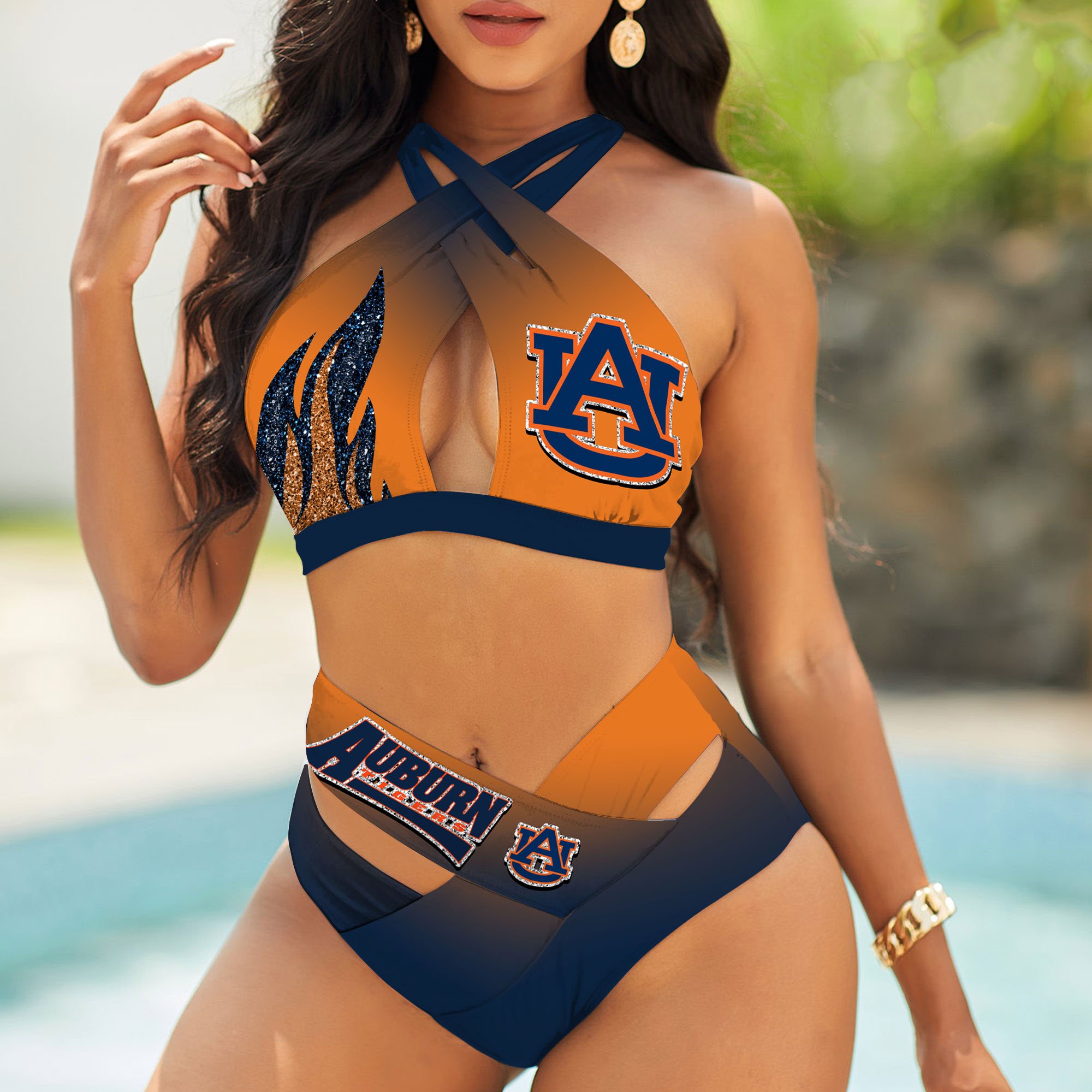 Auburn Tigers Bikini, Sport Team Bikini For Fans, Gift For Sport Lovers, Summer Gifts ETHY-58110