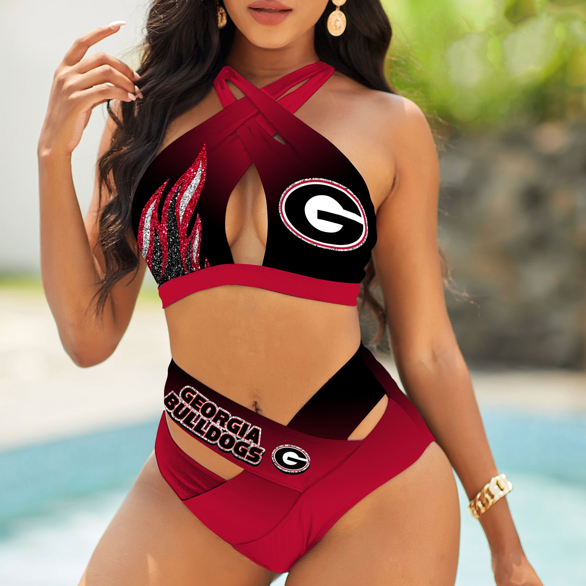 Georgia Bulldogs Bikini, Sport Team Bikini For Fans, Gift For Sport Lovers, Summer Gifts ETHY-58110