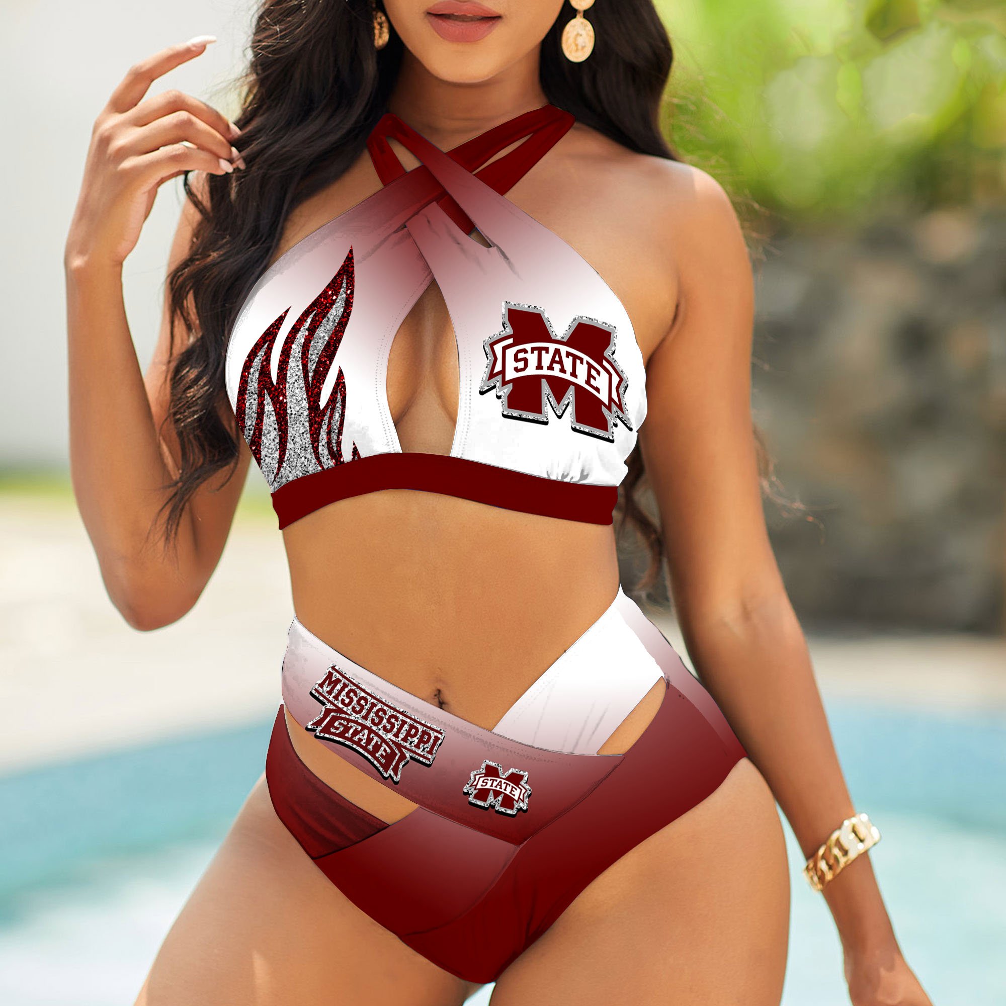 Mississippi State Bulldogs Bikini, Sport Team Bikini For Fans, Gift For Sport Lovers, Summer Gifts ETHY-58110