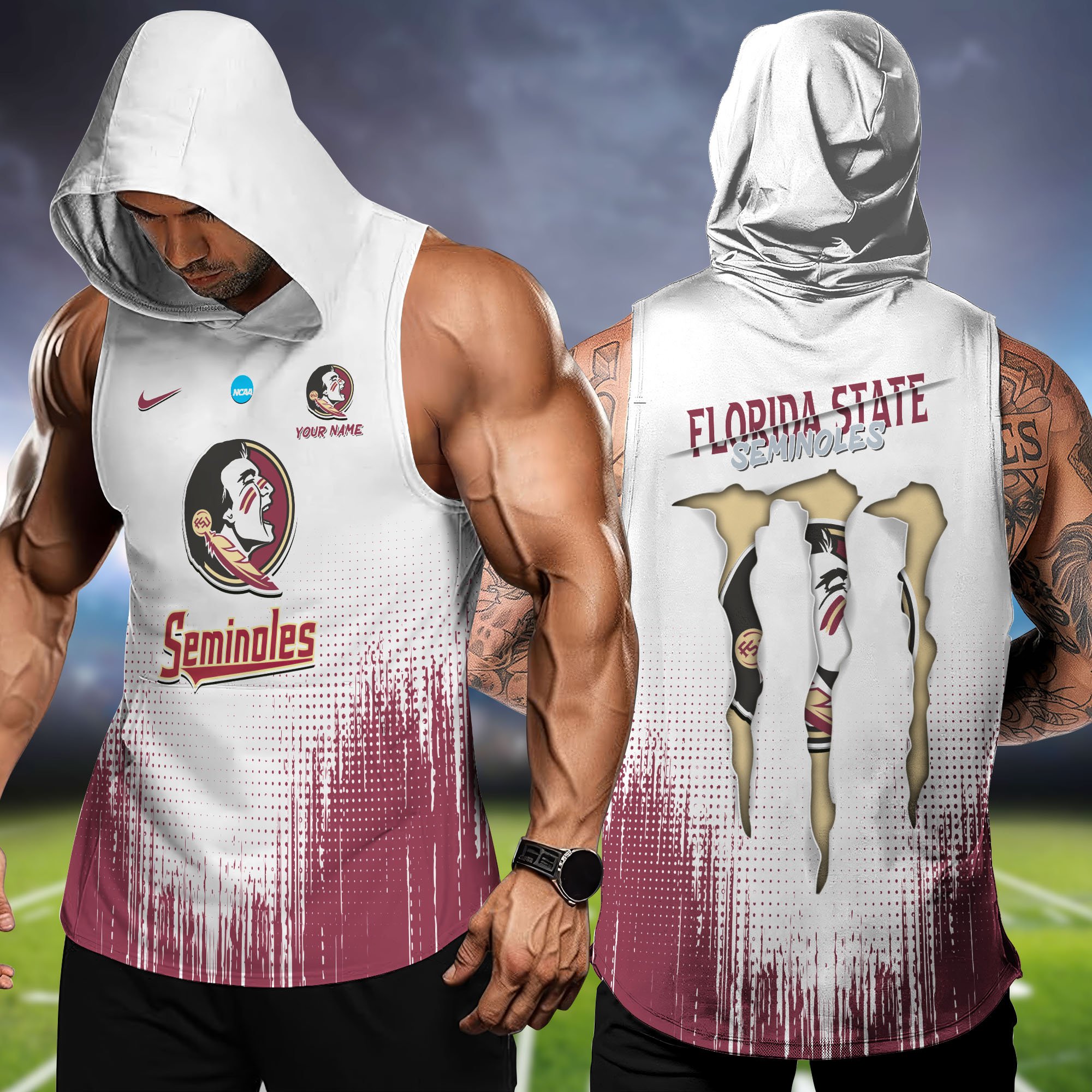 Florida State Seminoles Hoodie Tanktop Personalized Your Name, Football Team Hoodie Tanktop, Gift For Football Fans ETHY-58338