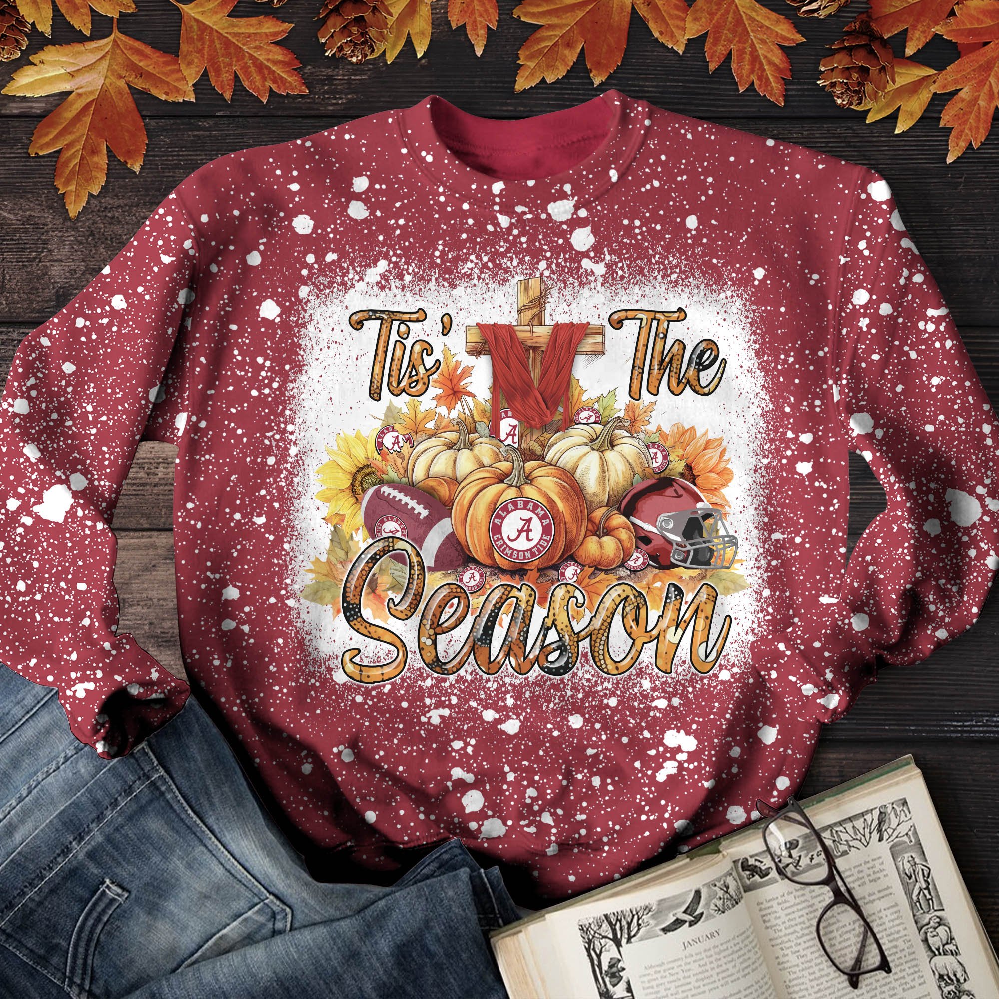 Alabama Crimson Tide T-shirt Sweatshirt Hoodie, Tis' The Reason Shirts, Autumn Gifts For Sport Lovers ETHY-51983