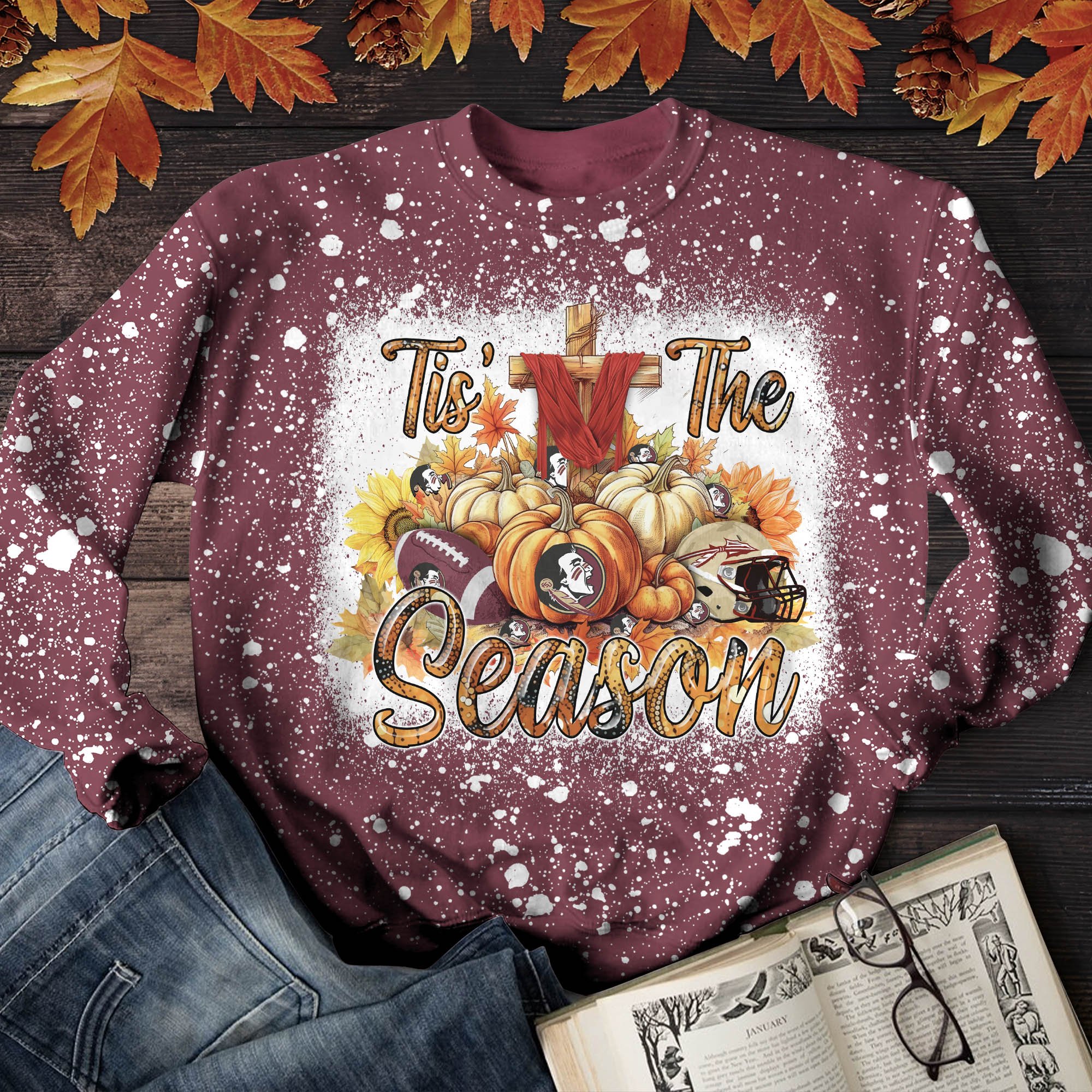 Florida State Seminoles T-shirt Sweatshirt Hoodie, Tis' The Reason Shirts, Autumn Gifts For Sport Lovers ETHY-51983