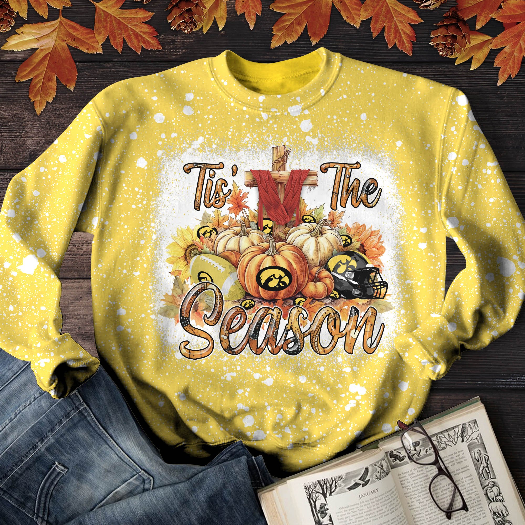 Iowa Hawkeyes T-shirt Sweatshirt Hoodie, Tis' The Reason Shirts, Autumn Gifts For Sport Lovers ETHY-51983