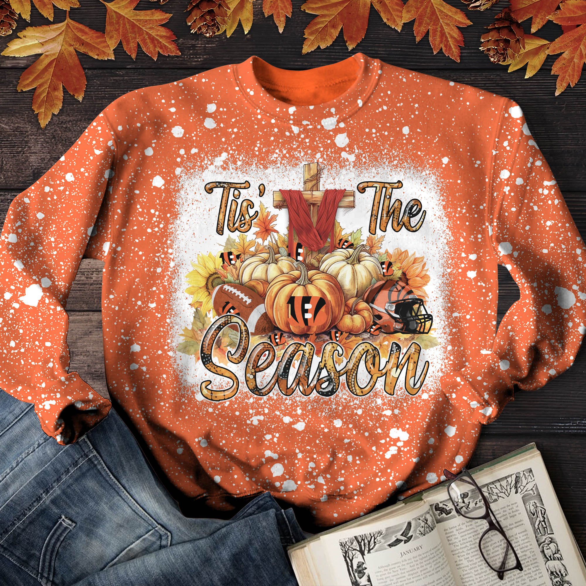 Cincinnati Bengals T-shirt Sweatshirt Hoodie, Tis' The Reason Shirts, Autumn Gifts For Sport Lovers ETHY-51983