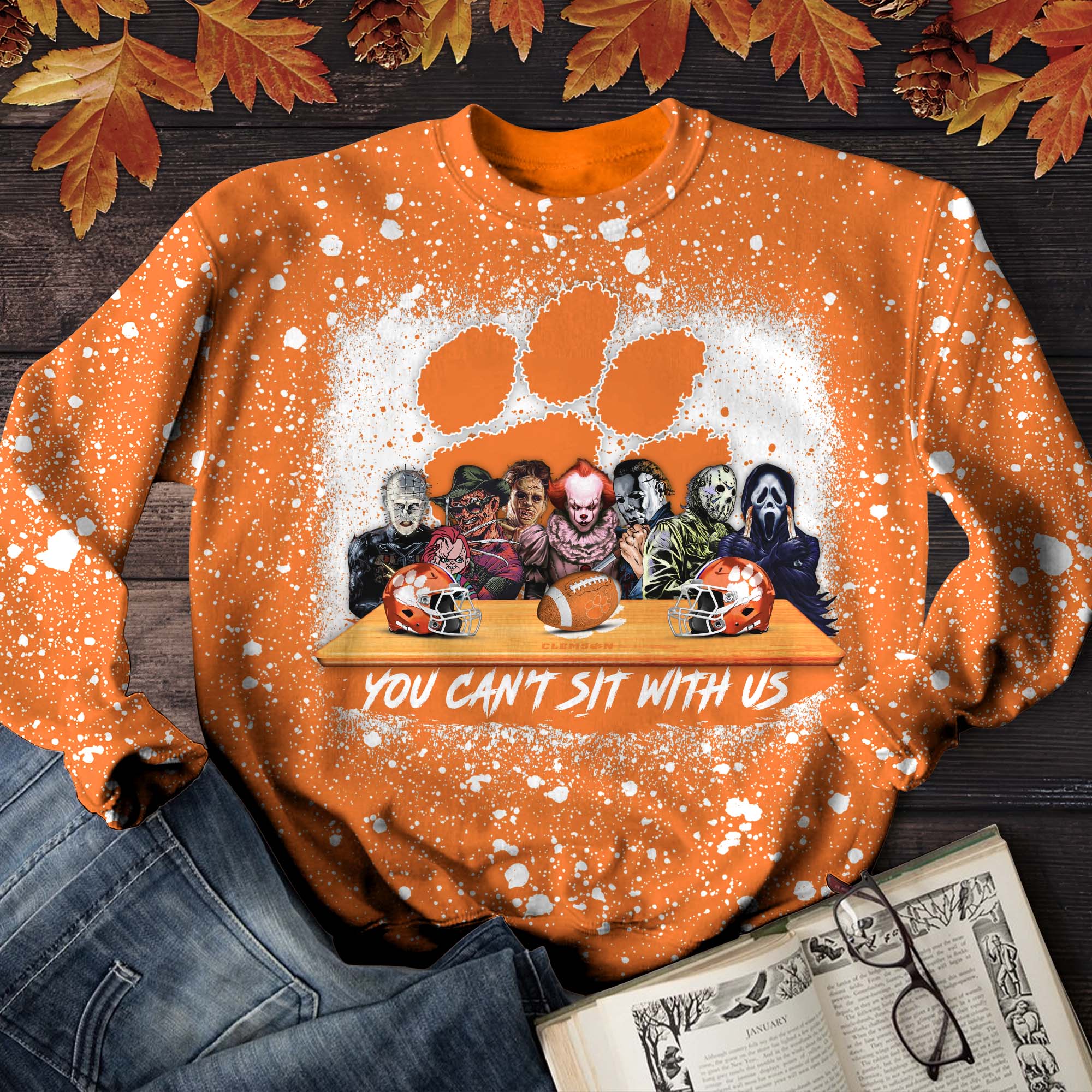 Clemson Tigers T-Shirt Sweater Hoodie, You Can't Sit With Us Shirts, Autumn Gifts For Sport Lovers ETHY-52027