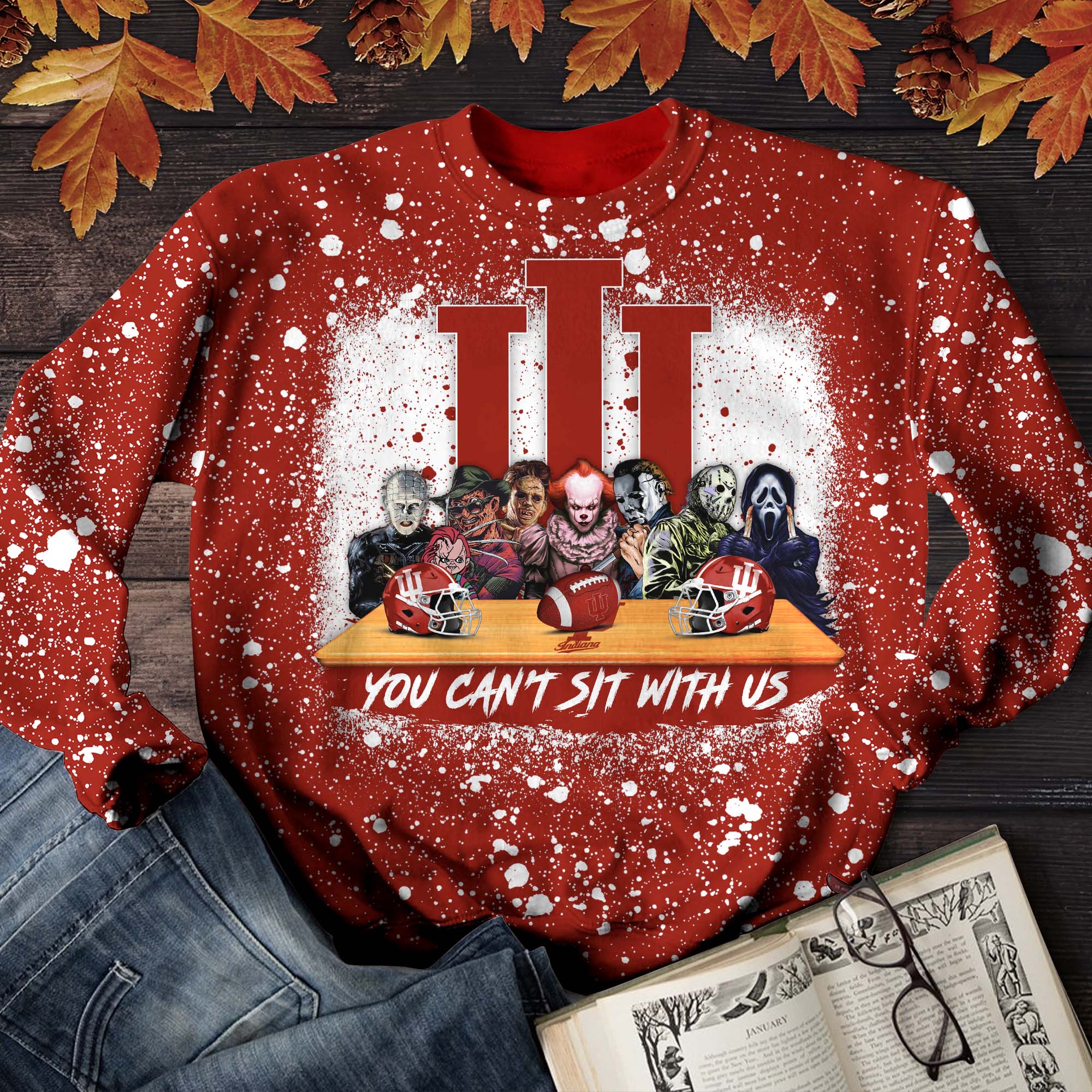 Indiana Hoosiers T-Shirt Sweater Hoodie, You Can't Sit With Us Shirts, Autumn Gifts For Sport Lovers ETHY-52027