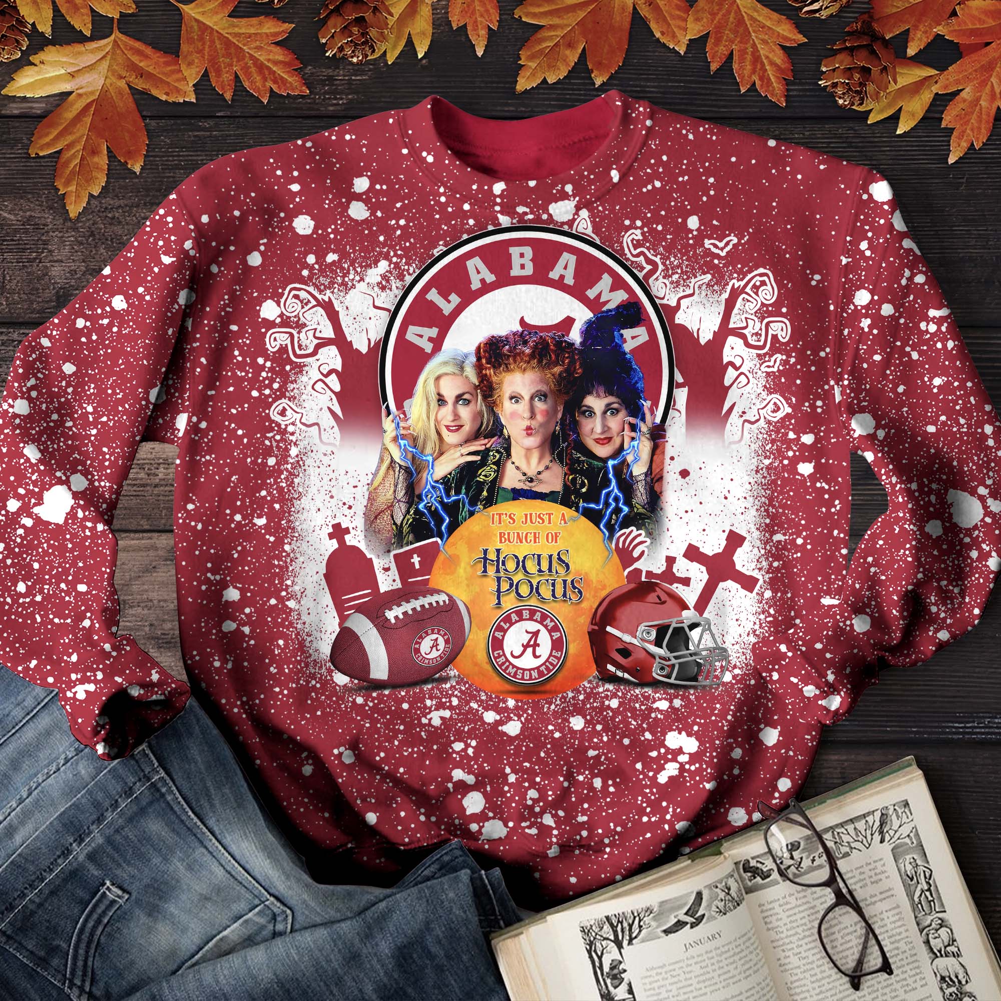 Alabama Crimson Tide T-shirt Hoodie Sweater, Hocus Pocus And Sport Team Shirts, Sport Shirts For Fan, Sport Gifts ETHY-52065