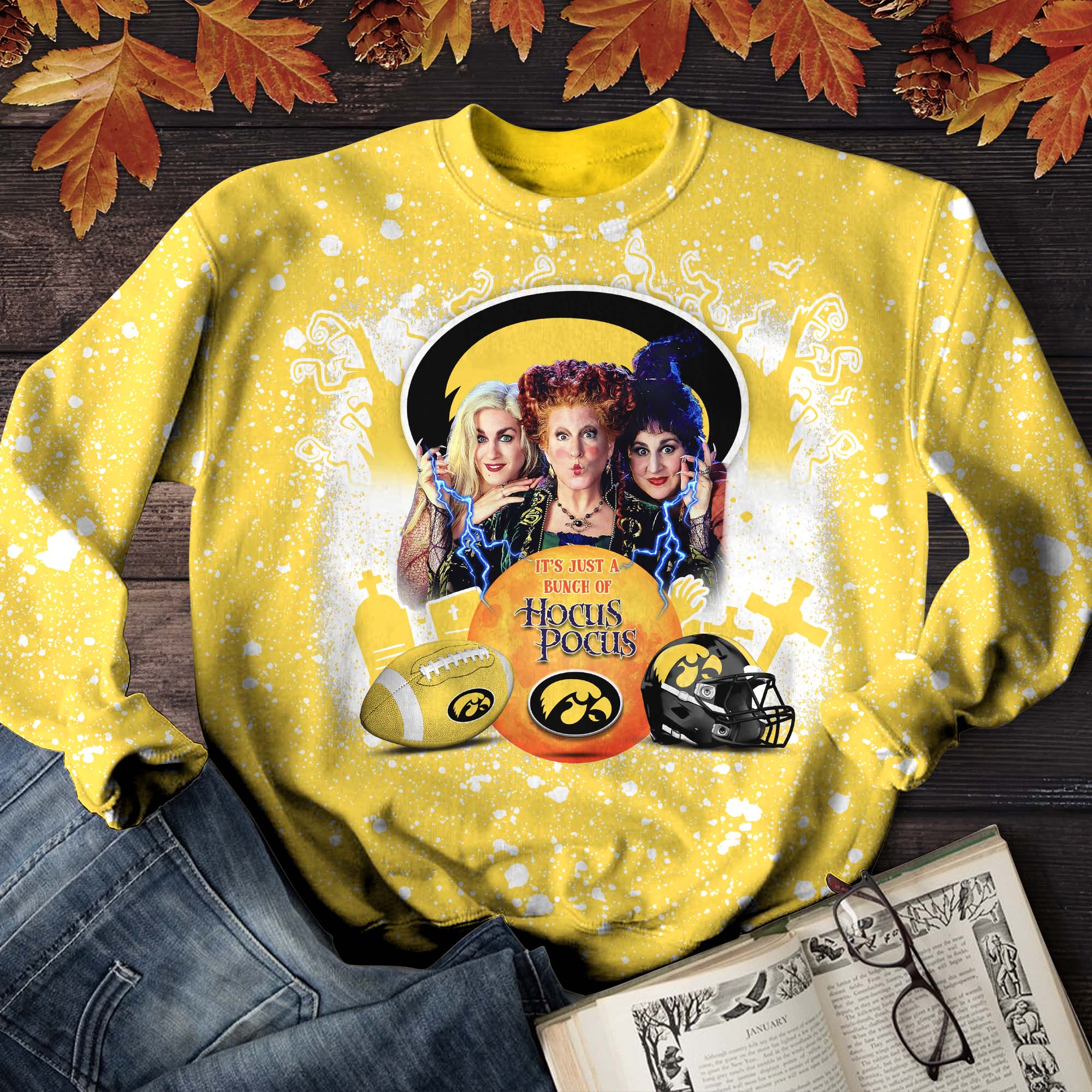 Iowa Hawkeyes T-shirt Hoodie Sweater, Hocus Pocus And Sport Team Shirts, Sport Shirts For Fan, Sport Gifts ETHY-52065