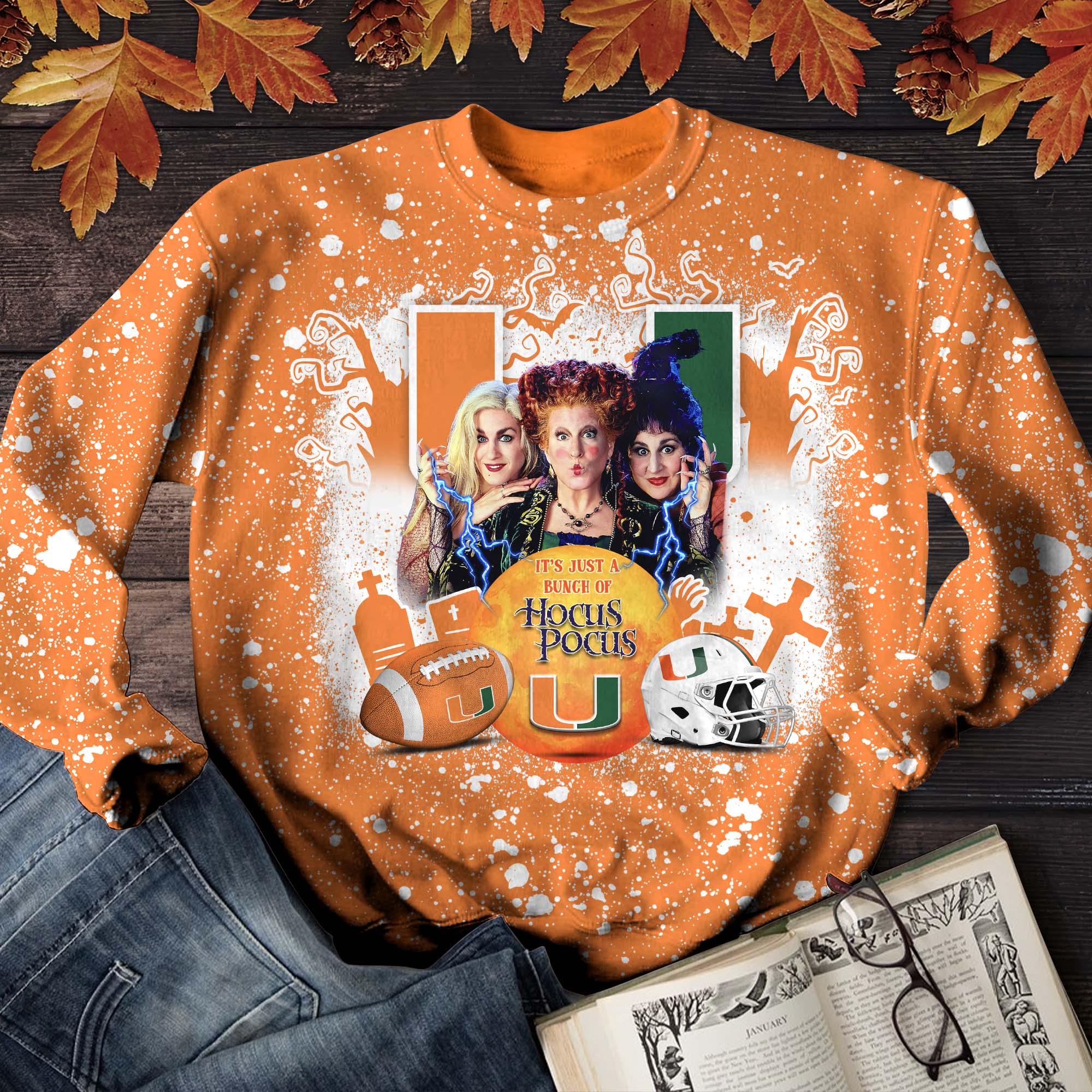 Miami Hurricanes T-shirt Hoodie Sweater, Hocus Pocus And Sport Team Shirts, Sport Shirts For Fan, Sport Gifts ETHY-52065