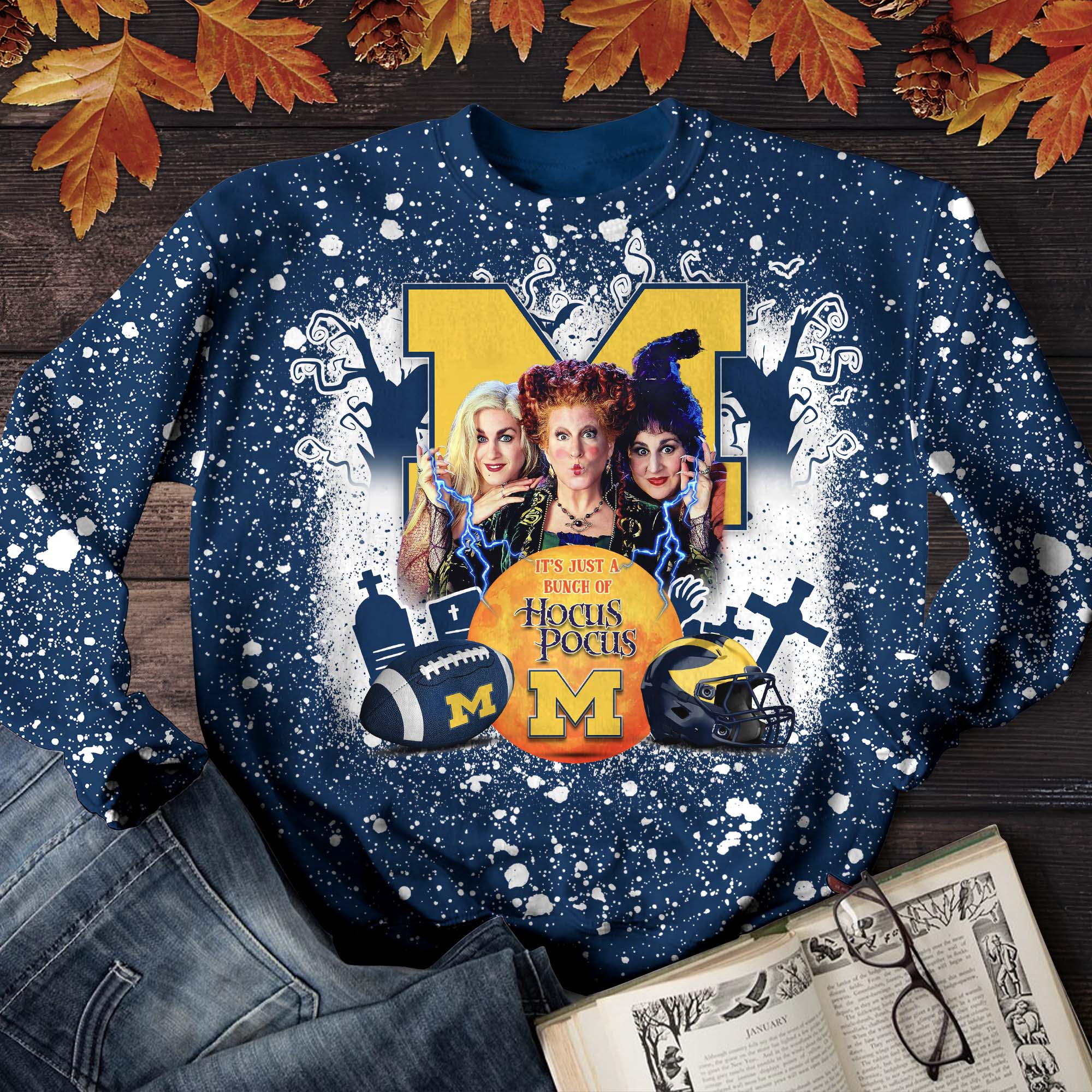 Michigan Wolverines T-shirt Hoodie Sweater, Hocus Pocus And Sport Team Shirts, Sport Shirts For Fan, Sport Gifts ETHY-52065