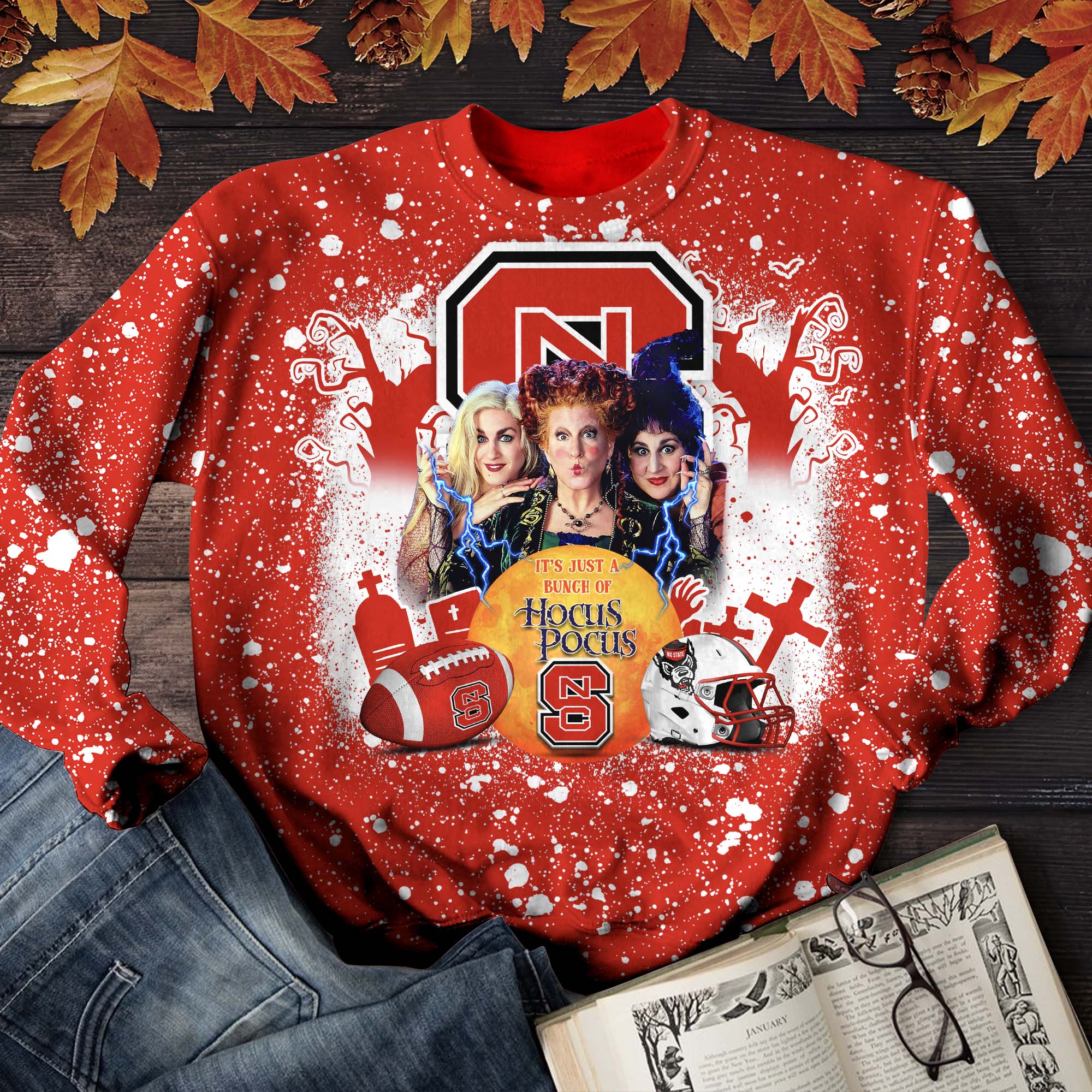 NC State Wolfpack T-shirt Hoodie Sweater, Hocus Pocus And Sport Team Shirts, Sport Shirts For Fan, Sport Gifts ETHY-52065