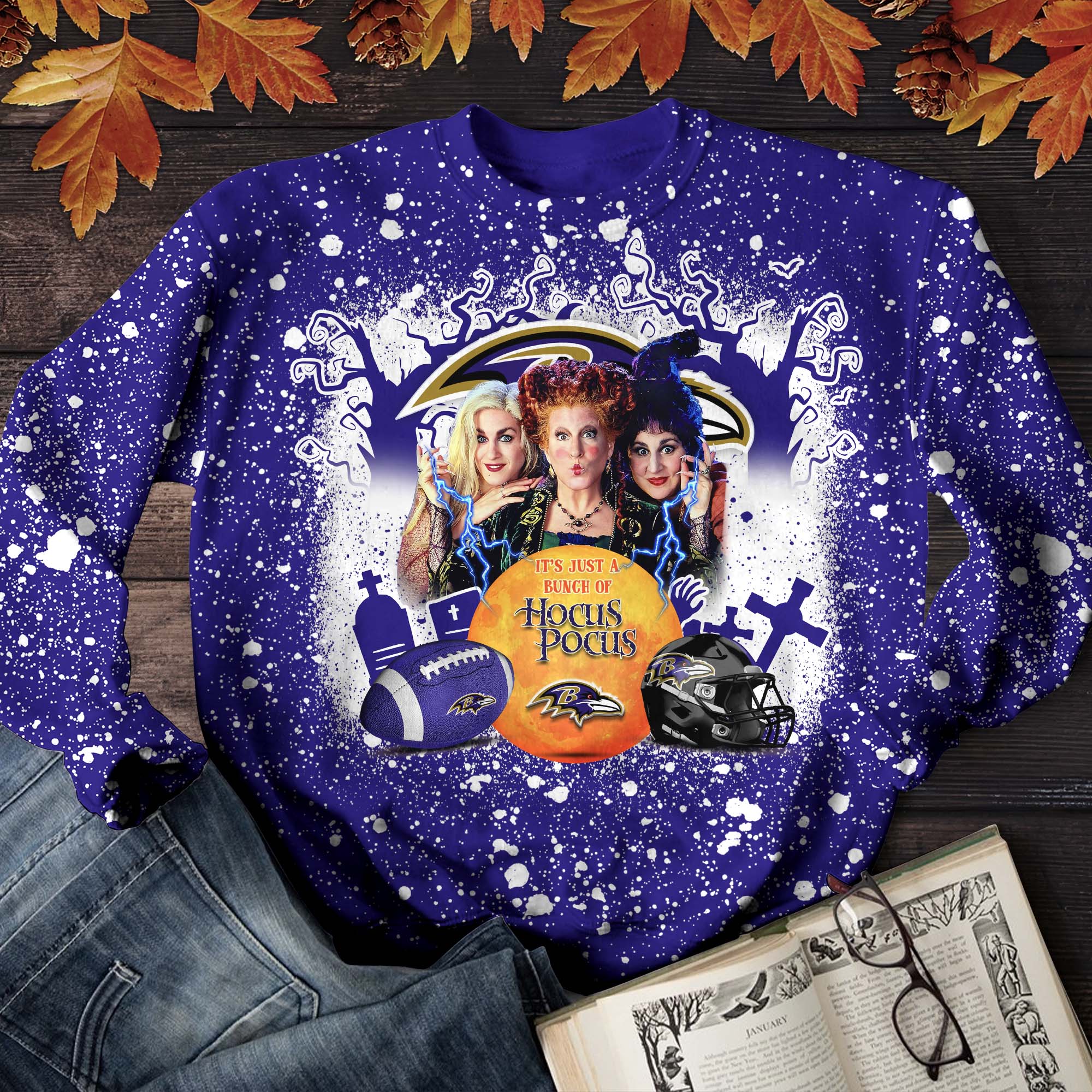 Baltimore Ravens T-shirt Hoodie Sweater, Hocus Pocus And Sport Team Shirts, Sport Shirts For Fan, Sport Gifts ETHY-52065