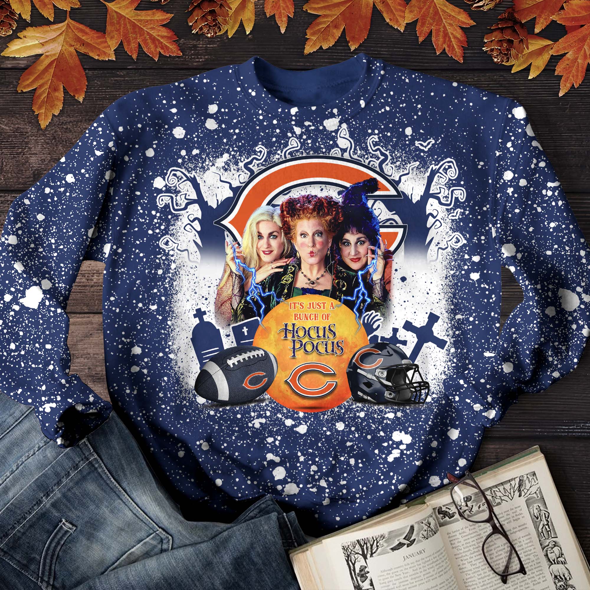 Chicago Bears T-shirt Hoodie Sweater, Hocus Pocus And Sport Team Shirts, Sport Shirts For Fan, Sport Gifts ETHY-52065