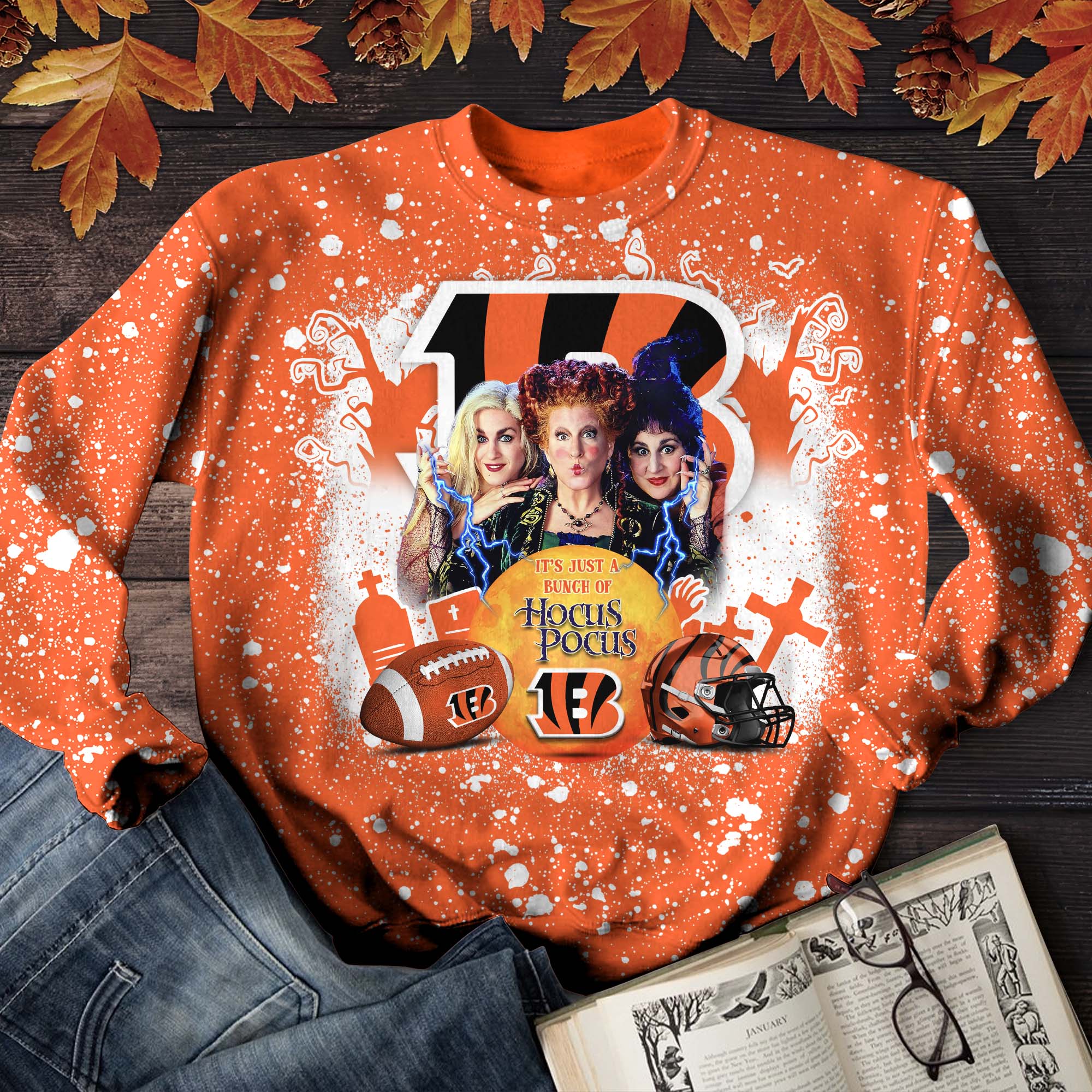 Cincinnati Bengals T-shirt Hoodie Sweater, Hocus Pocus And Sport Team Shirts, Sport Shirts For Fan, Sport Gifts ETHY-52065