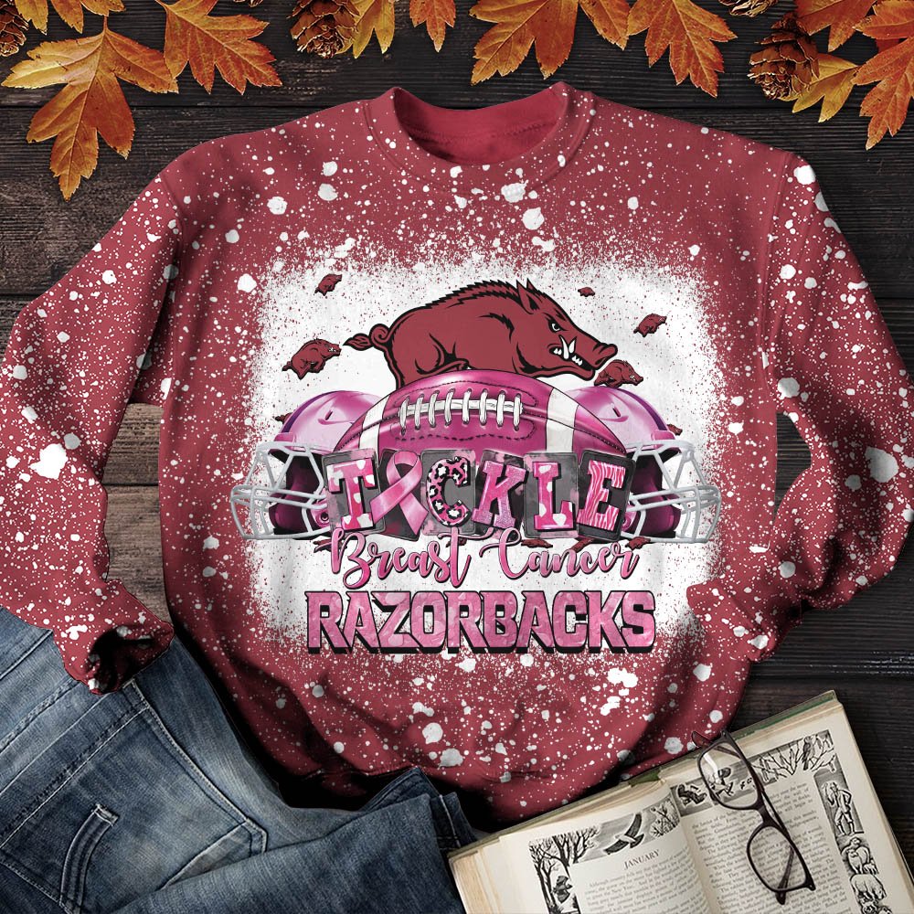 Arkansas Razorbacks T-Shirt Sweatshirt Hoodie, Breast Cancer And Sport Team Shirts, Sport Gifts ETHY-52130