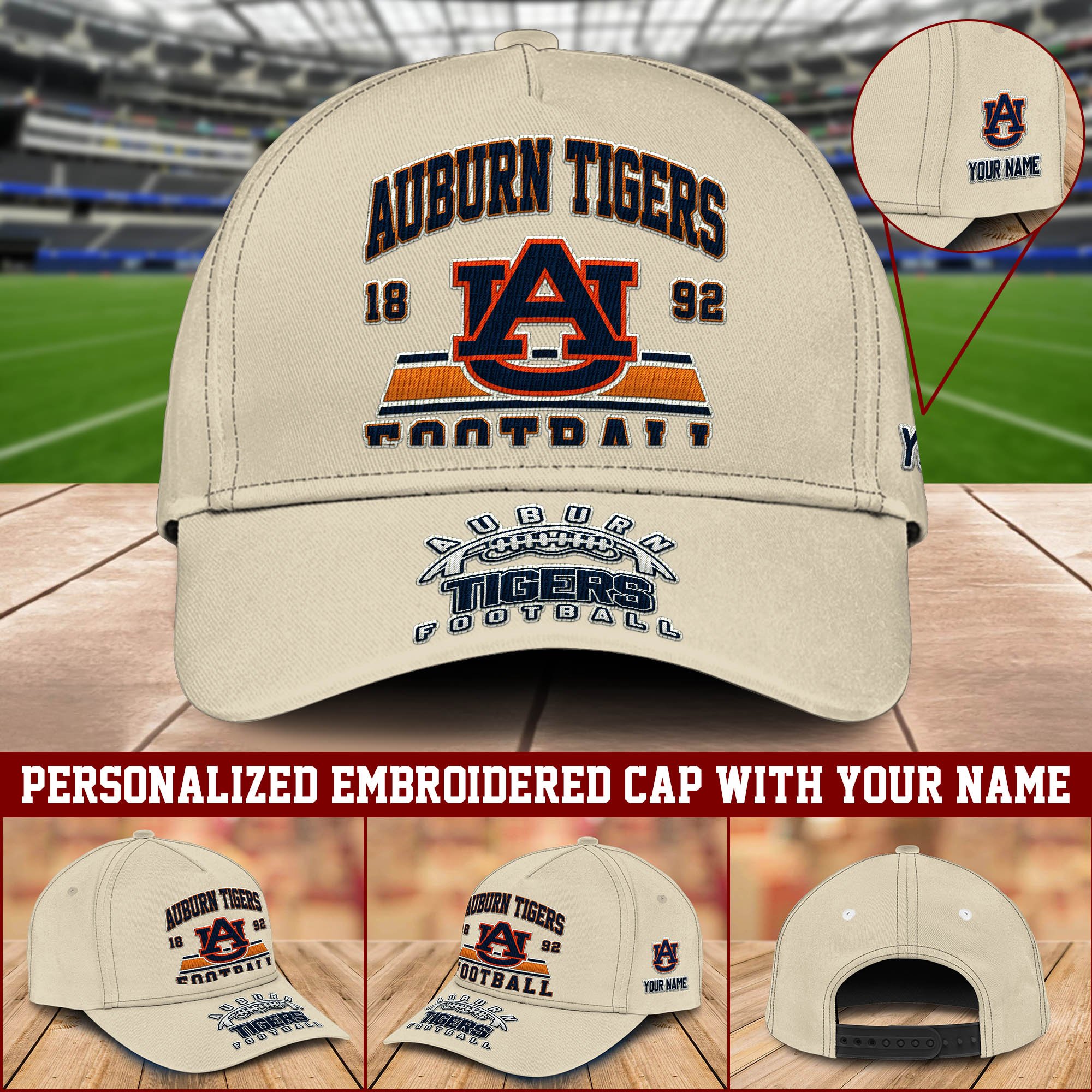 Auburn Tigers Embroidered Cap Personalized Your Name, Sport Team Cap, Sport Lover Gifts ETHY-60111