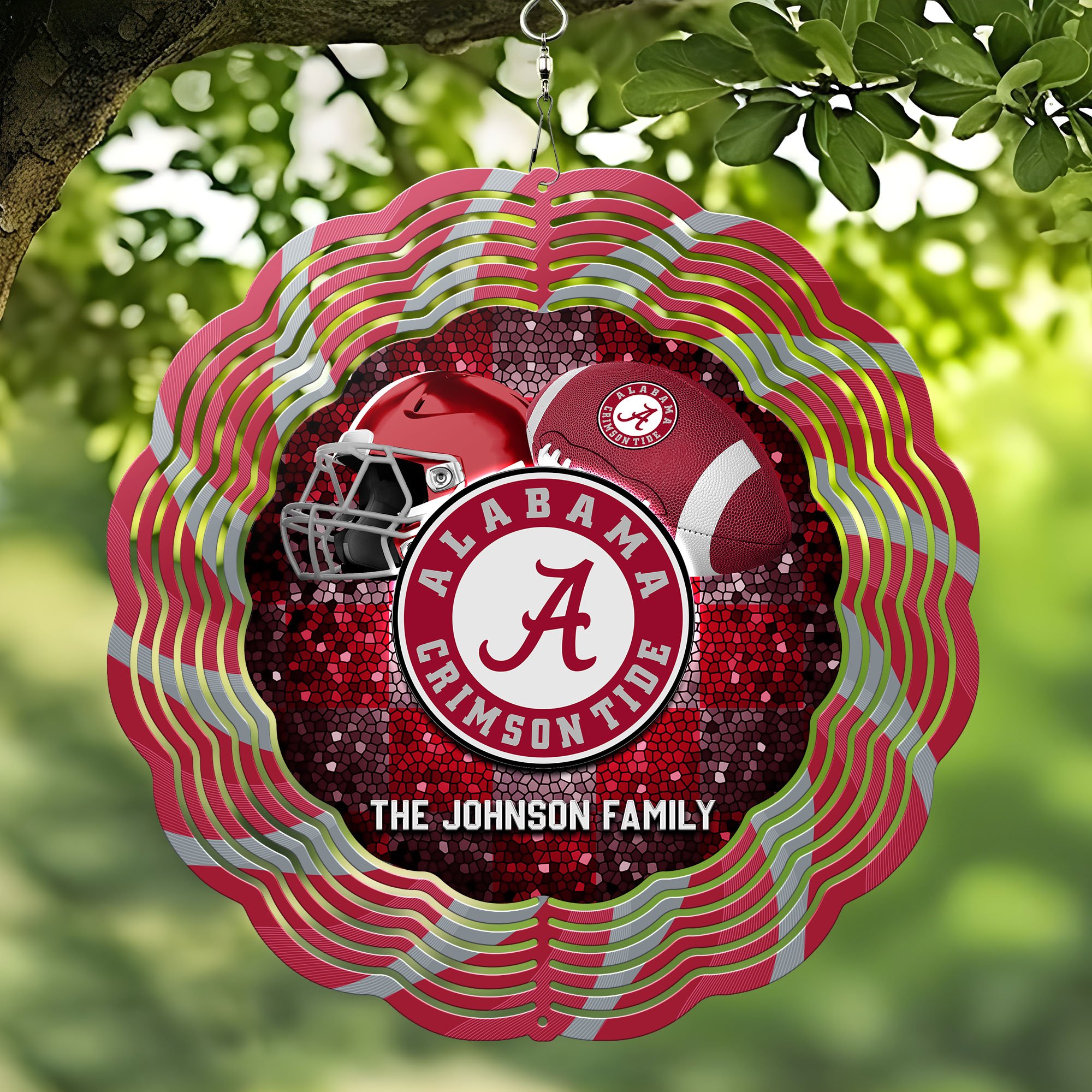 Alabama Crimson Tide Wind Spinner Personalized Your Family Name, Sport Team Wind Spinner, Sport Lover Gifts ETHY-59849