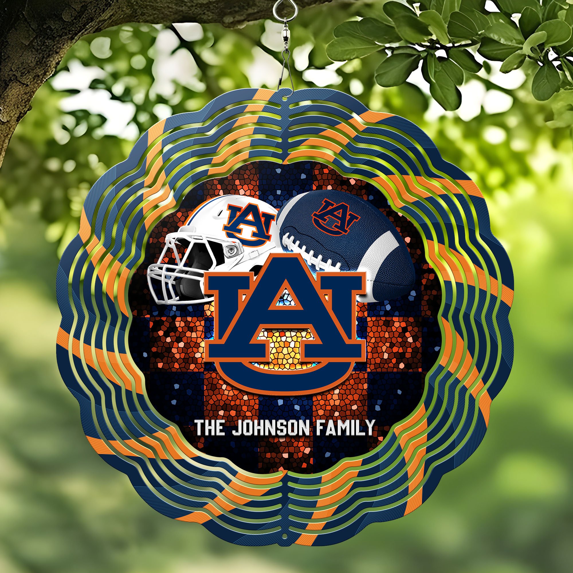 Auburn Tigers Wind Spinner Personalized Your Family Name, Sport Team Wind Spinner, Sport Lover Gifts ETHY-59849