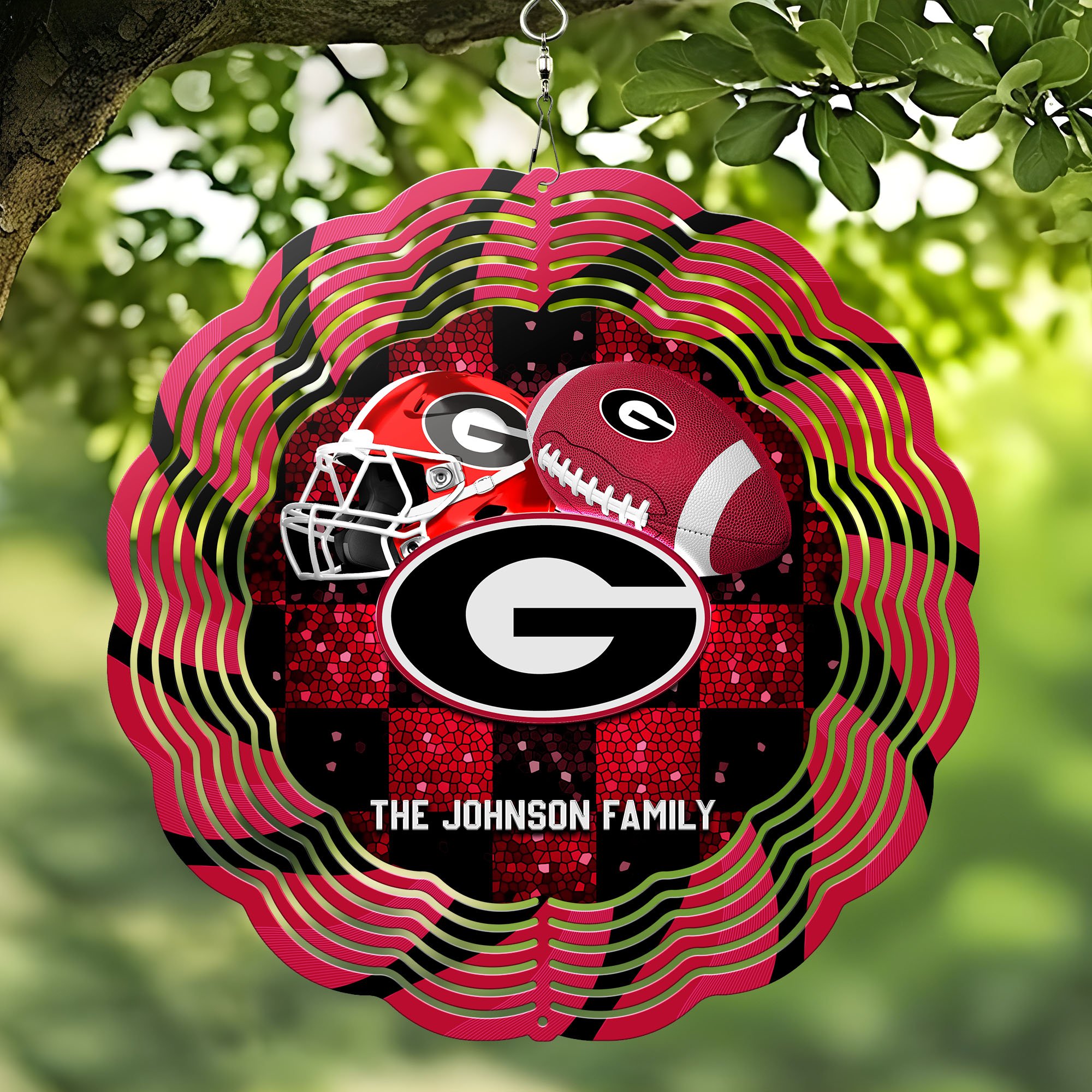 Georgia Bulldogs Wind Spinner Personalized Your Family Name, Sport Team Wind Spinner, Sport Lover Gifts ETHY-59849