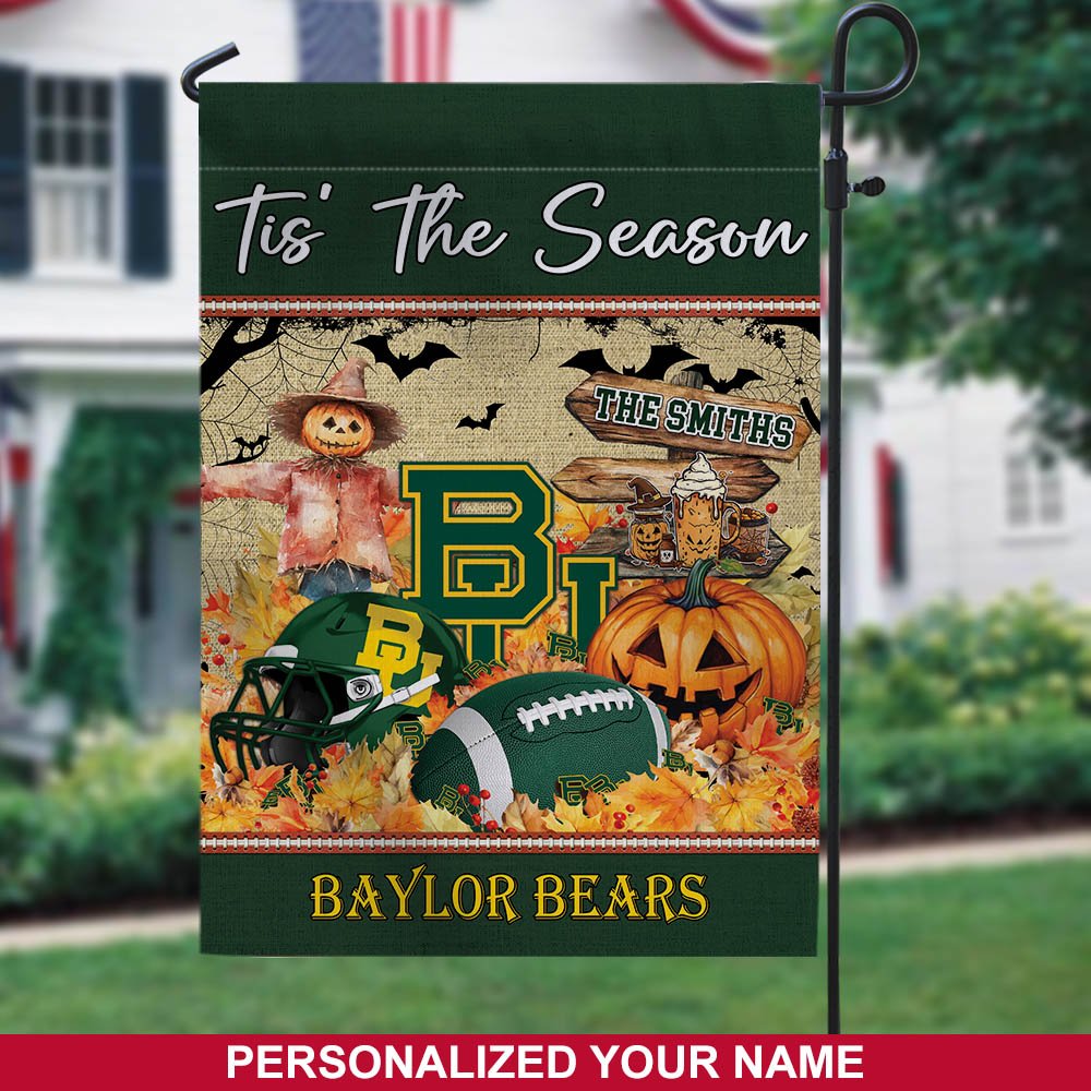 Baylor Bears Garden Flag Personalized Your Name, Tis The Season Flag , Sport Flag For Fans, Home Decorations ETHY-60256