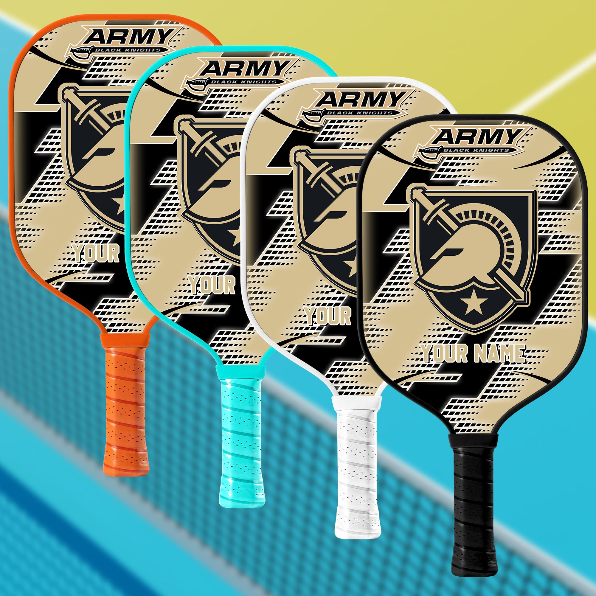 Army Black Knights Pickleball Paddles Personalized Your Name, Sport Paddles, Sport Lover Gifts ETHY-60901