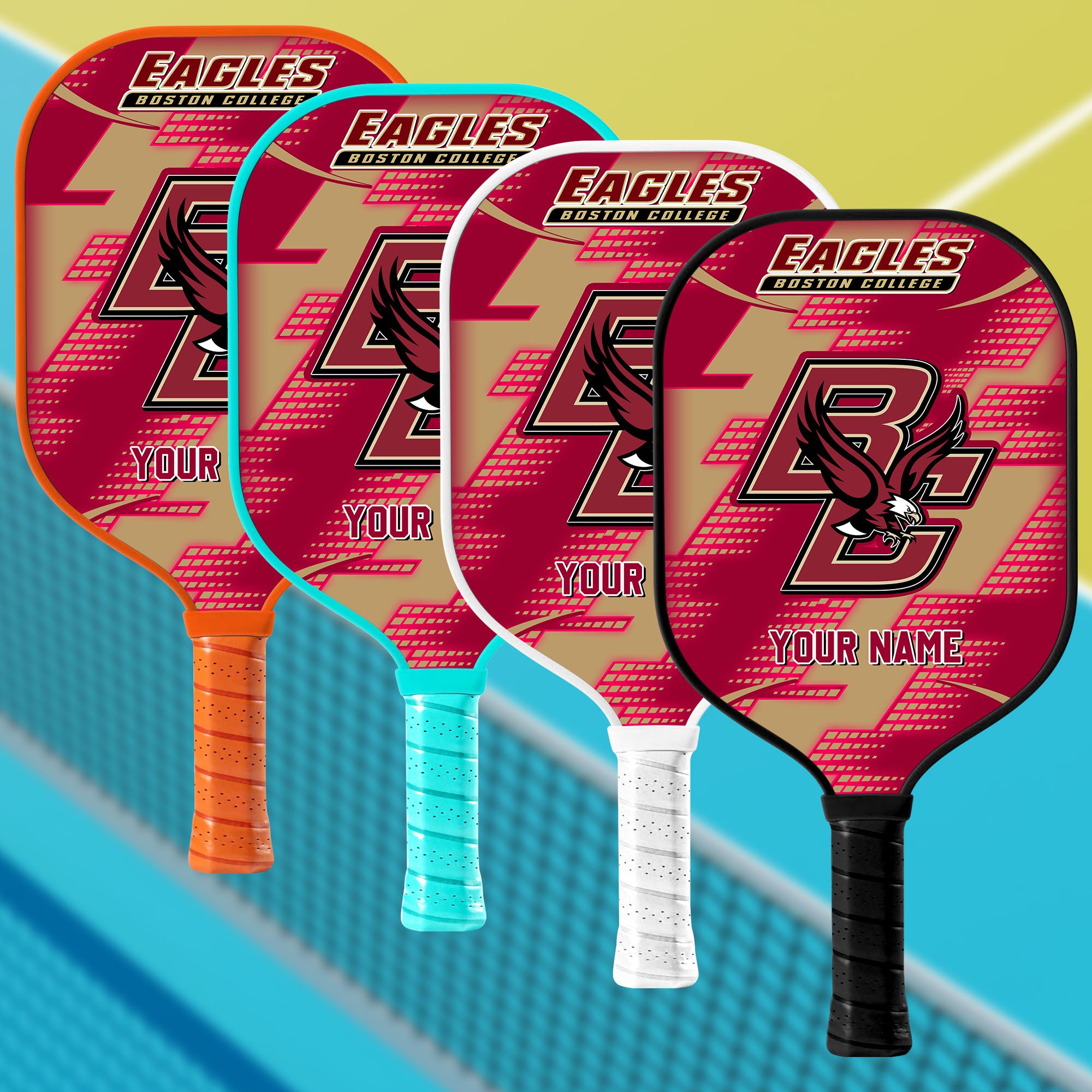 Boston College Eagles Pickleball Paddles Personalized Your Name, Sport Paddles, Sport Lover Gifts ETHY-60901