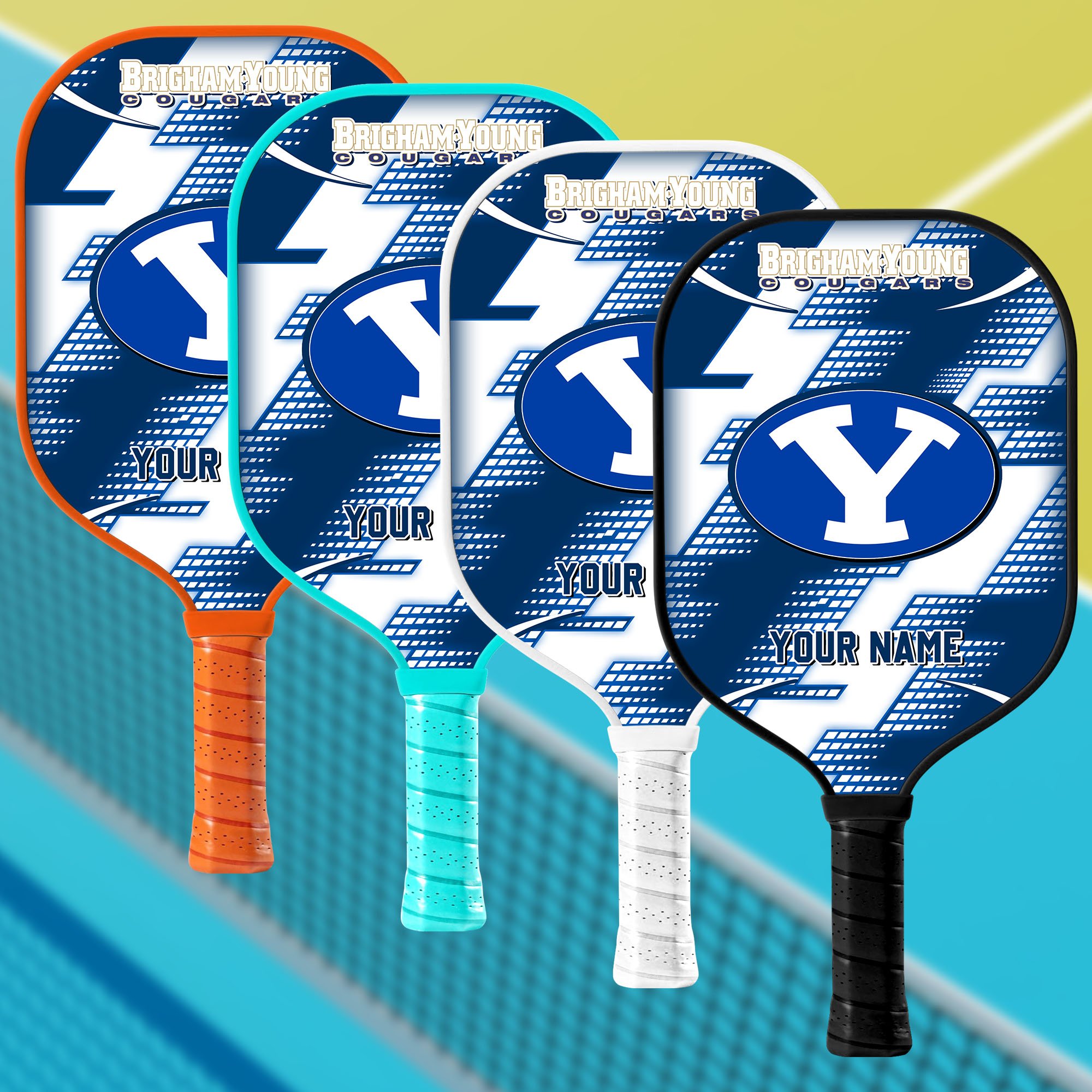 BYU Cougars Pickleball Paddles Personalized Your Name, Sport Paddles, Sport Lover Gifts ETHY-60901