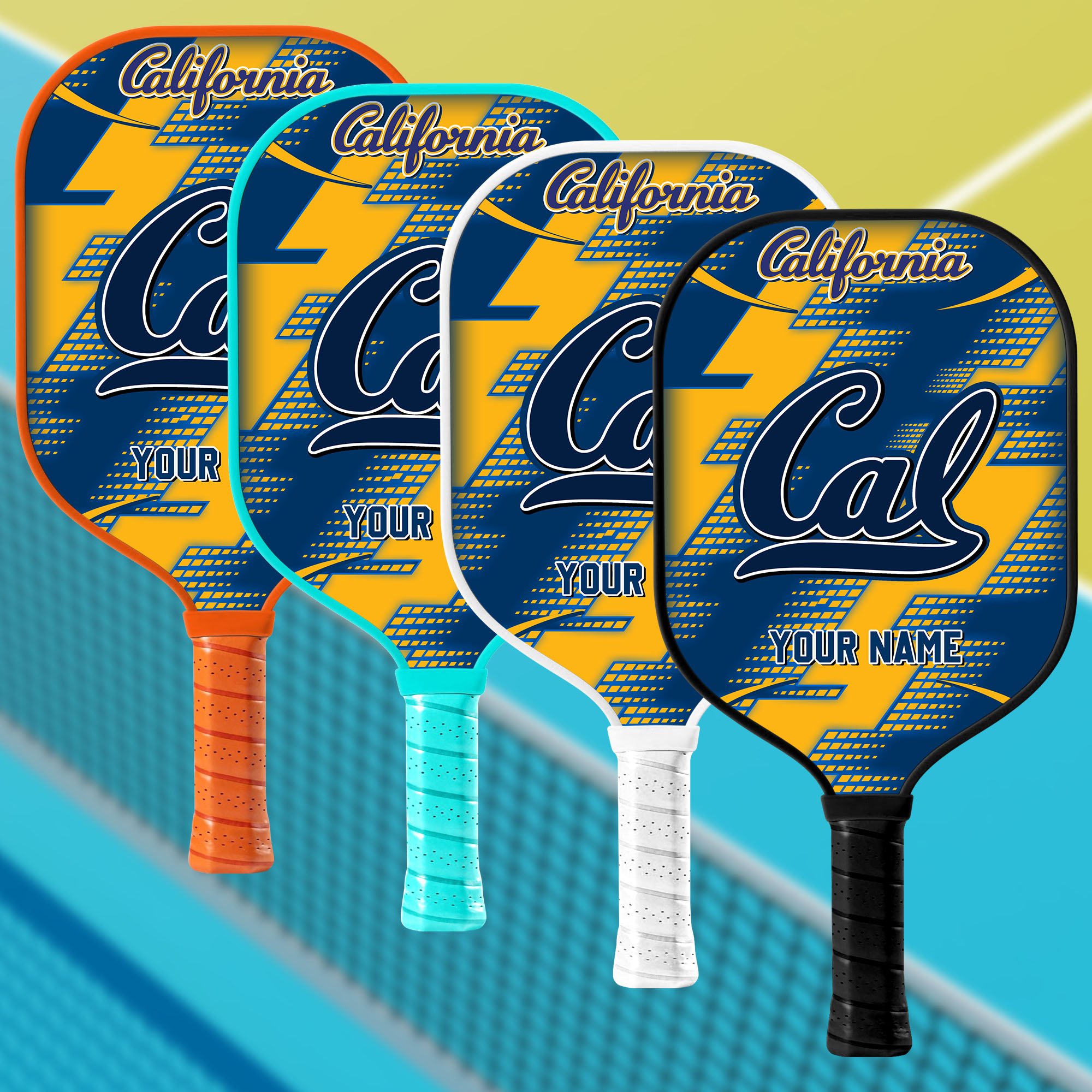 California Golden Bears Pickleball Paddles Personalized Your Name, Sport Paddles, Sport Lover Gifts ETHY-60901