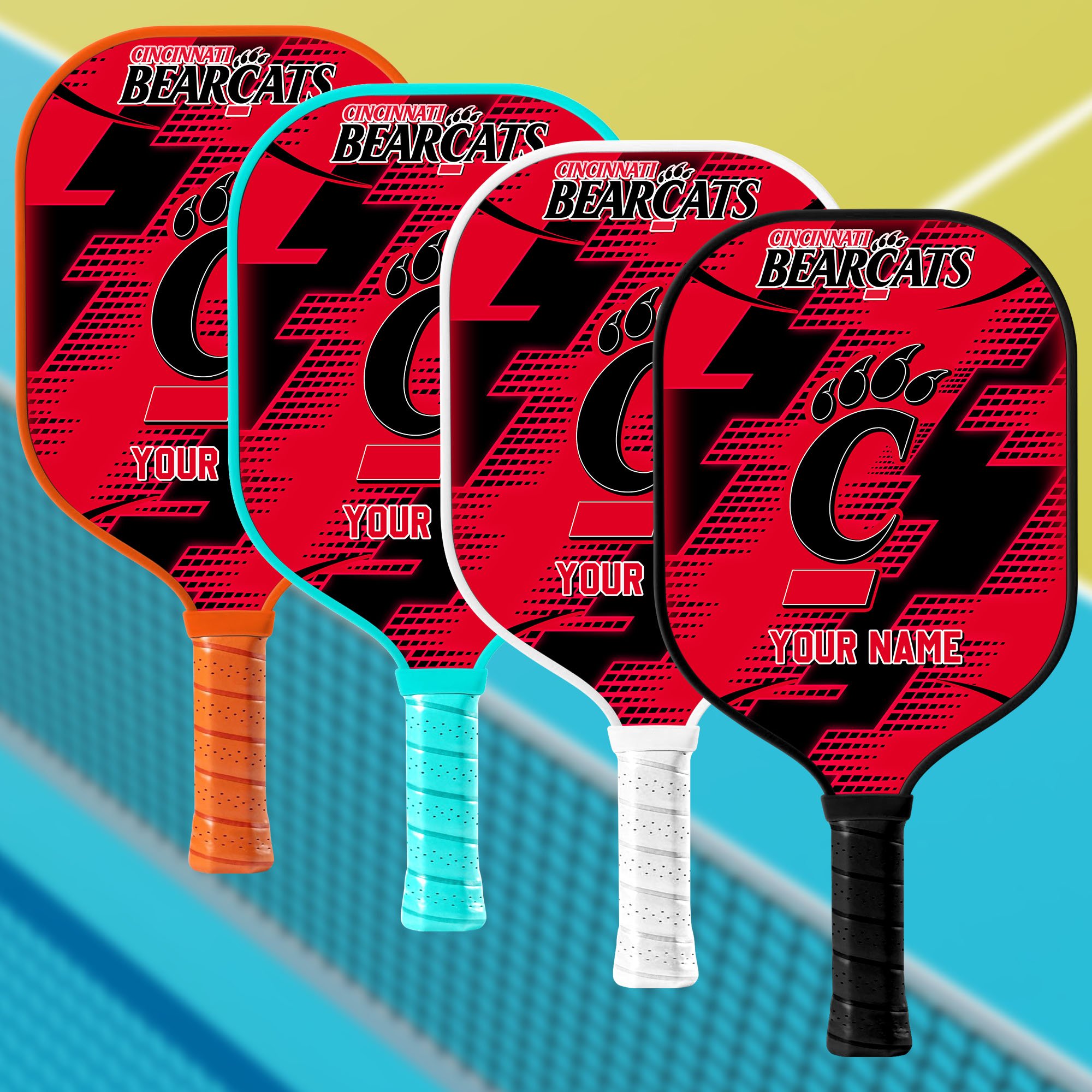 Cincinnati Bearcats Pickleball Paddles Personalized Your Name, Sport Paddles, Sport Lover Gifts ETHY-60901