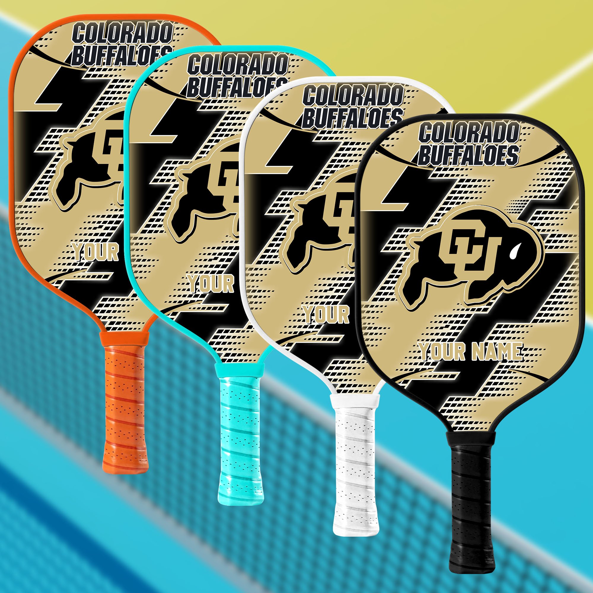 Colorado Buffaloes Pickleball Paddles Personalized Your Name, Sport Paddles, Sport Lover Gifts ETHY-60901