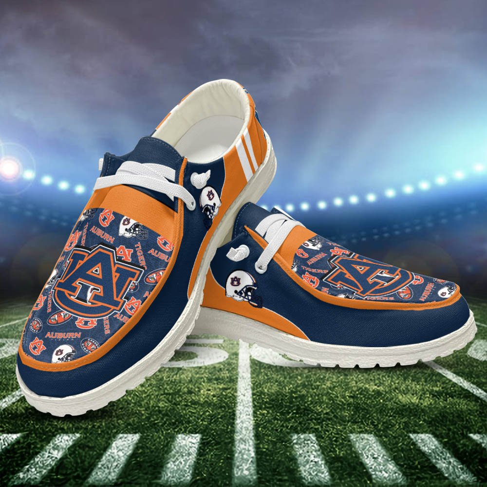 Auburn Tigers White Hey Dude Shoes, Football Team Hey Dudes For Fan, Football Fan Gifts, Sport Gifts ETHY-52552