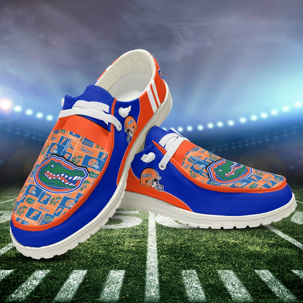 Florida Gators White Hey Dude Shoes, Football Team Hey Dudes For Fan, Football Fan Gifts, Sport Gifts ETHY-52552