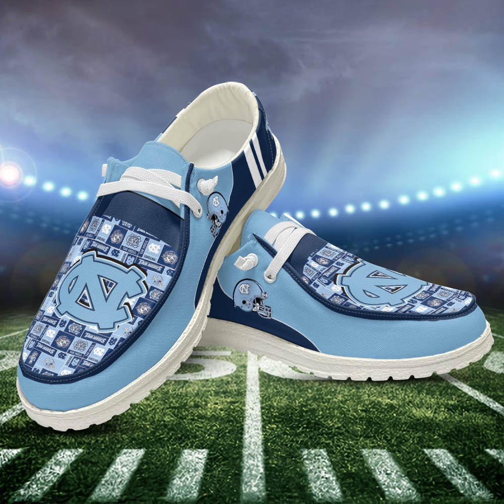 North Carolina Tar Heels White Hey Dude Shoes, Football Team Hey Dudes For Fan, Football Fan Gifts, Sport Gifts ETHY-52552