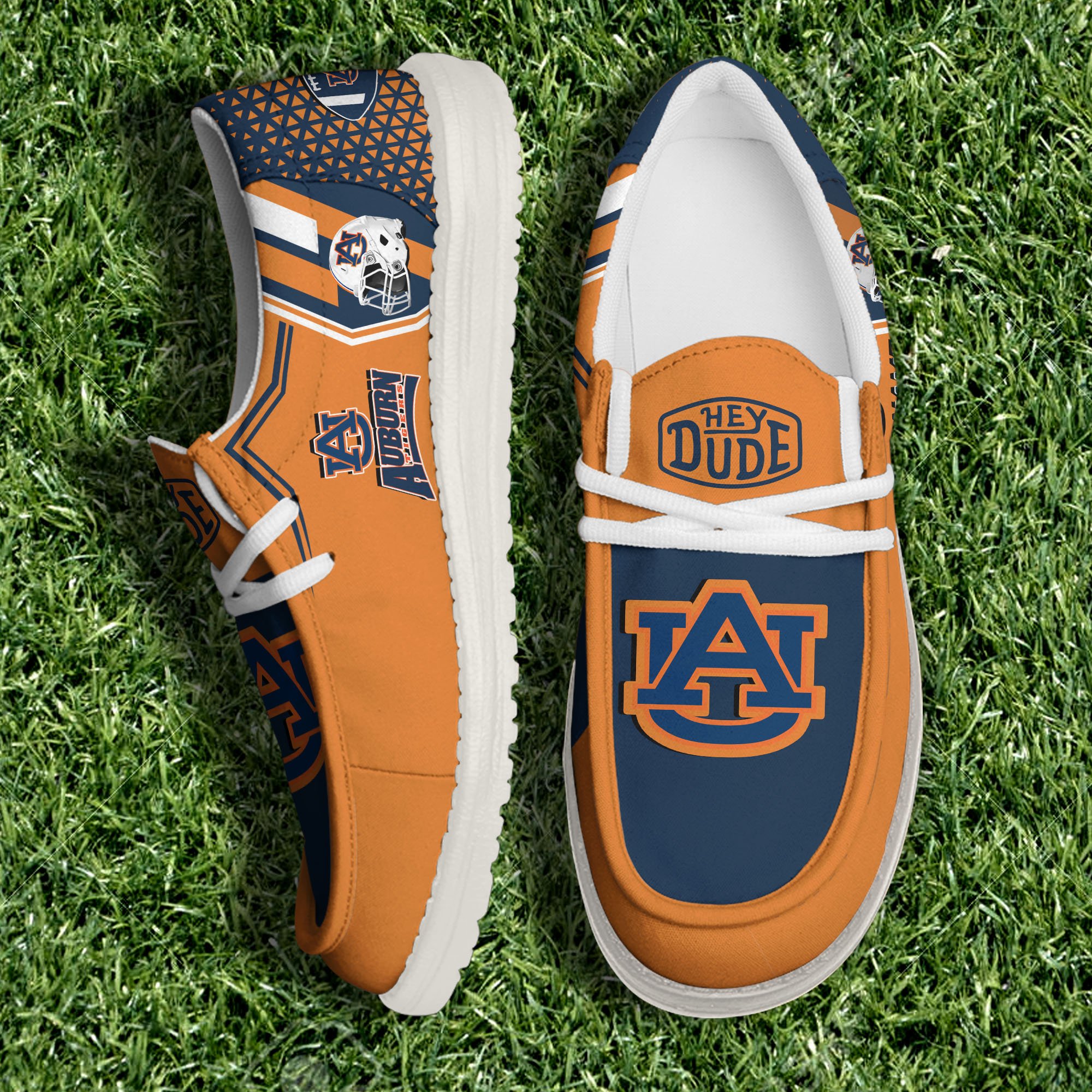 Auburn Tigers White Canvas Loafer Shoes Personalized Your Name, Shoes For Football Lovers, Gift For Fans ETHY-60925