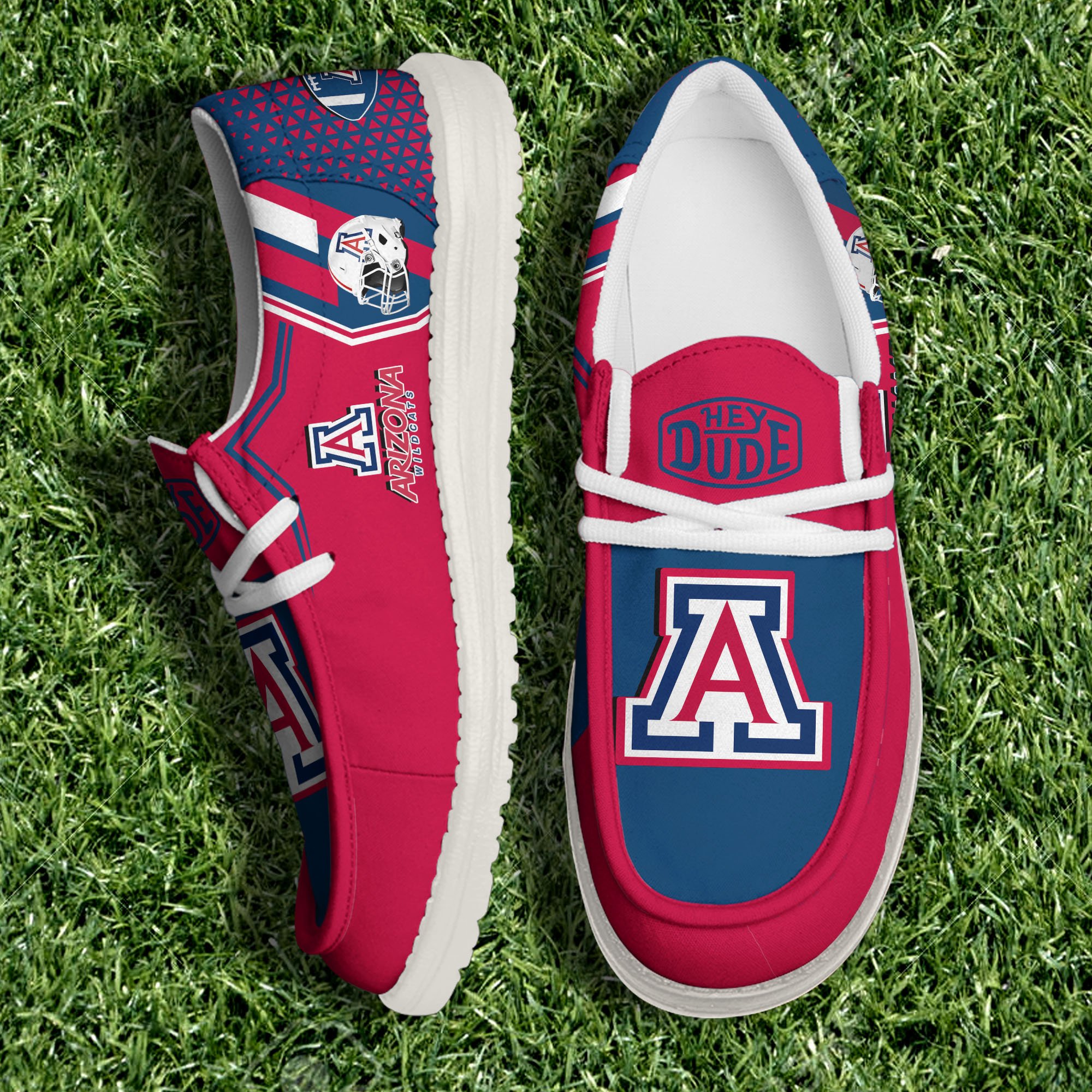 Arizona Wildcats White Canvas Loafer Shoes Personalized Your Name, Shoes For Football Lovers, Gift For Fans ETHY-60925