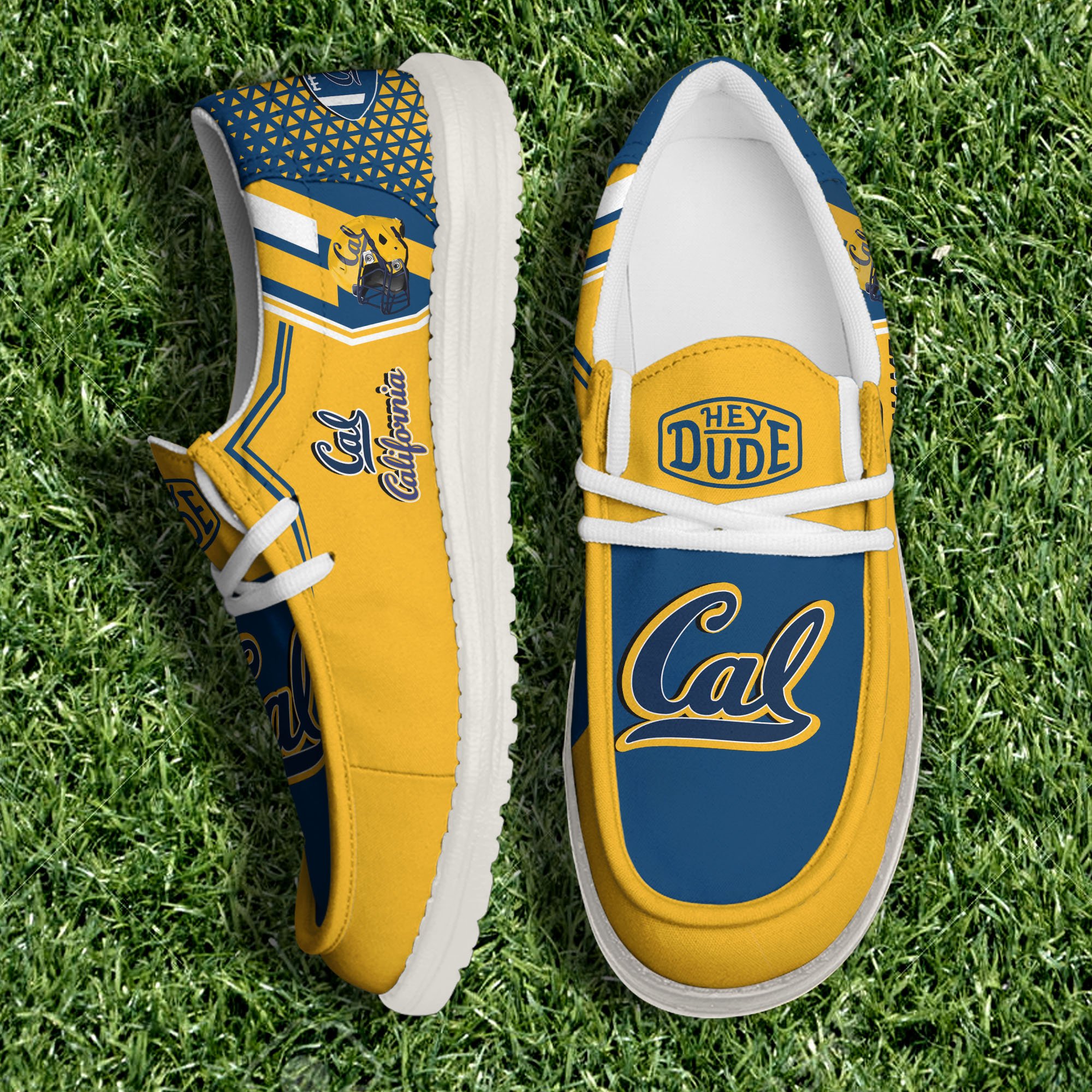 California Golden Bears White Canvas Loafer Shoes Personalized Your Name, Shoes For Football Lovers, Gift For Fans ETHY-60925