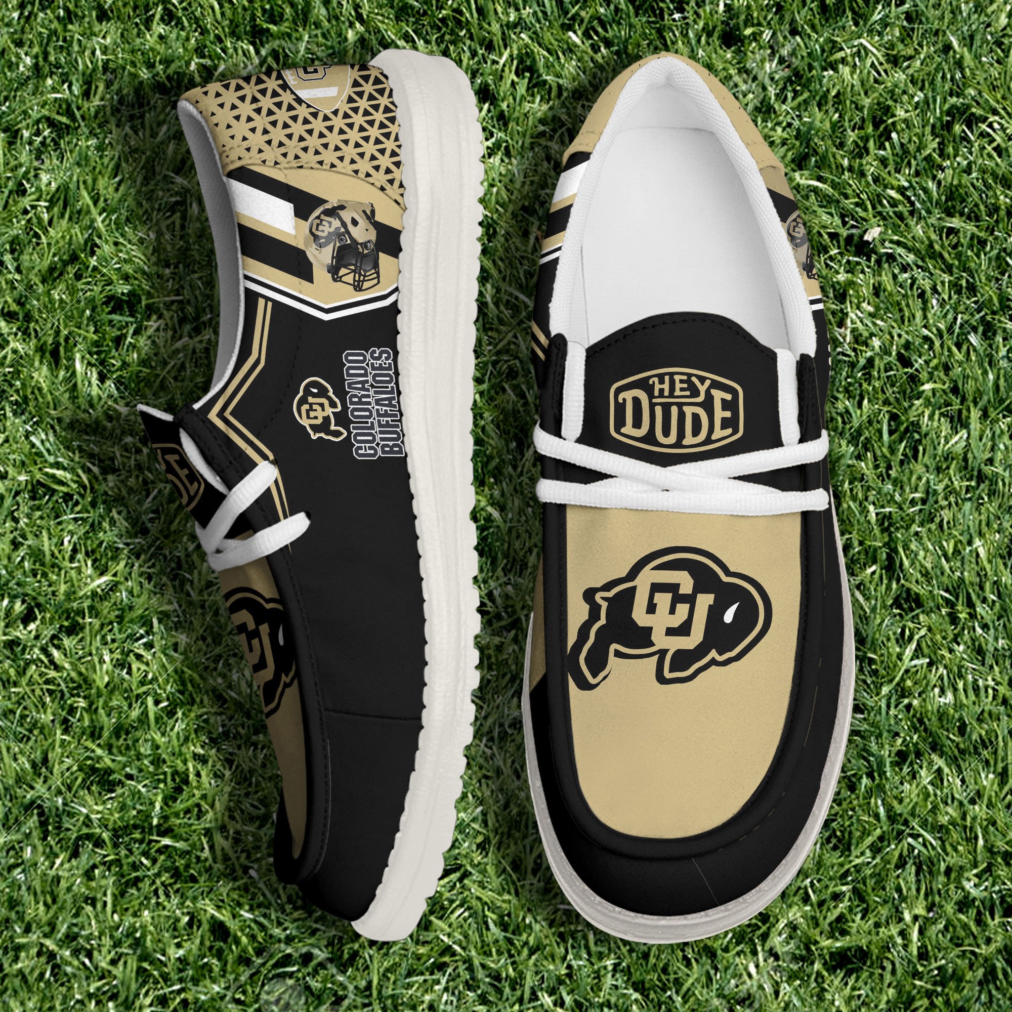 Colorado Buffaloes White Canvas Loafer Shoes Personalized Your Name, Shoes For Football Lovers, Gift For Fans ETHY-60925