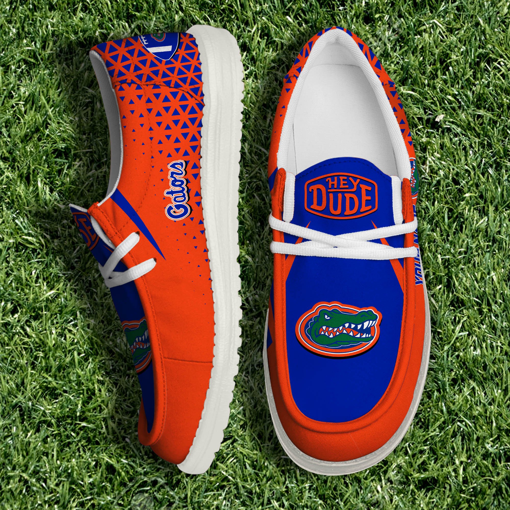 Florida Gators White Canvas Loafer Shoes Personalized Your Name, Sport Shoes For Fan, Sport Gifts ETHY-61033