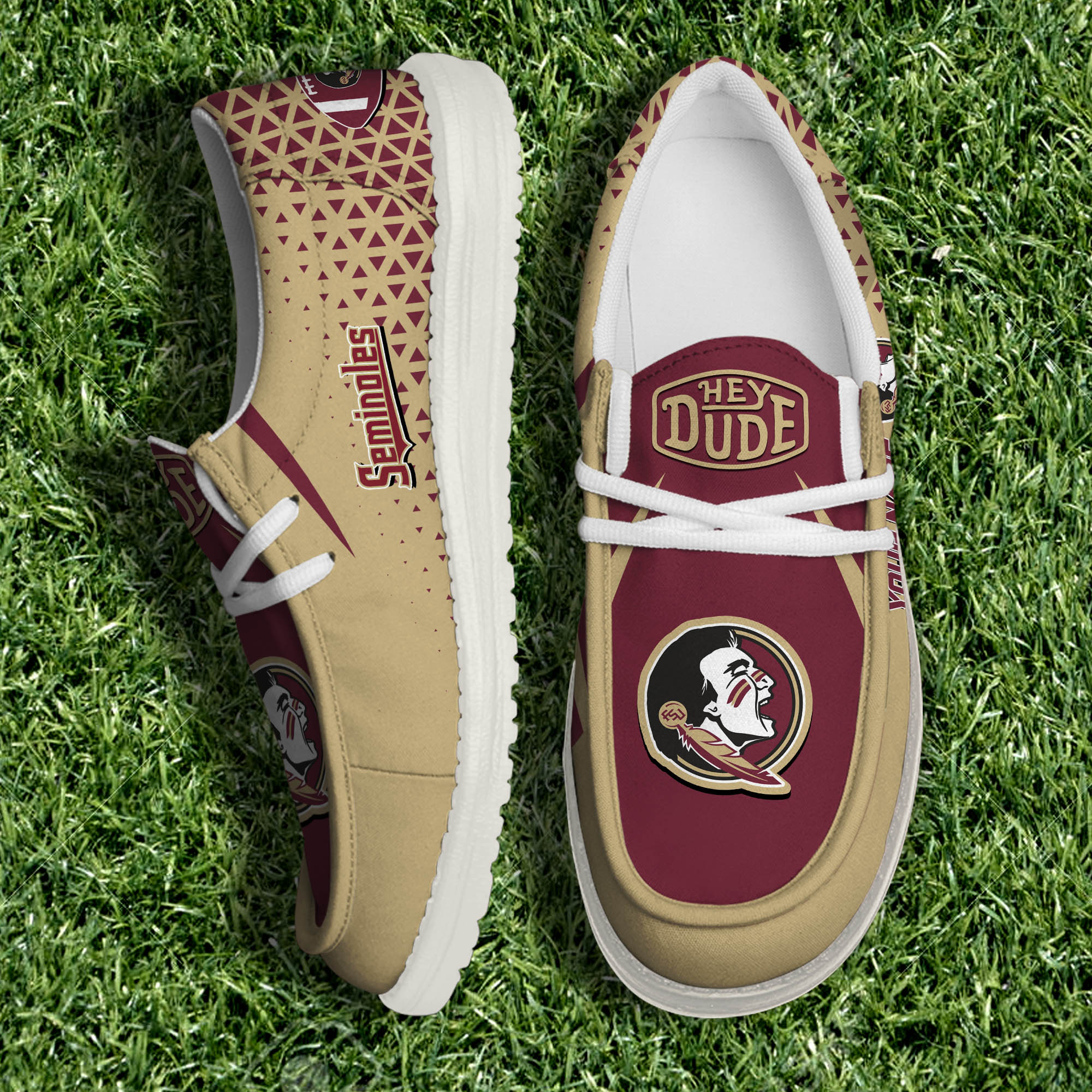 Florida State Seminoles White Canvas Loafer Shoes Personalized Your Name, Sport Shoes For Fan, Sport Gifts ETHY-61033