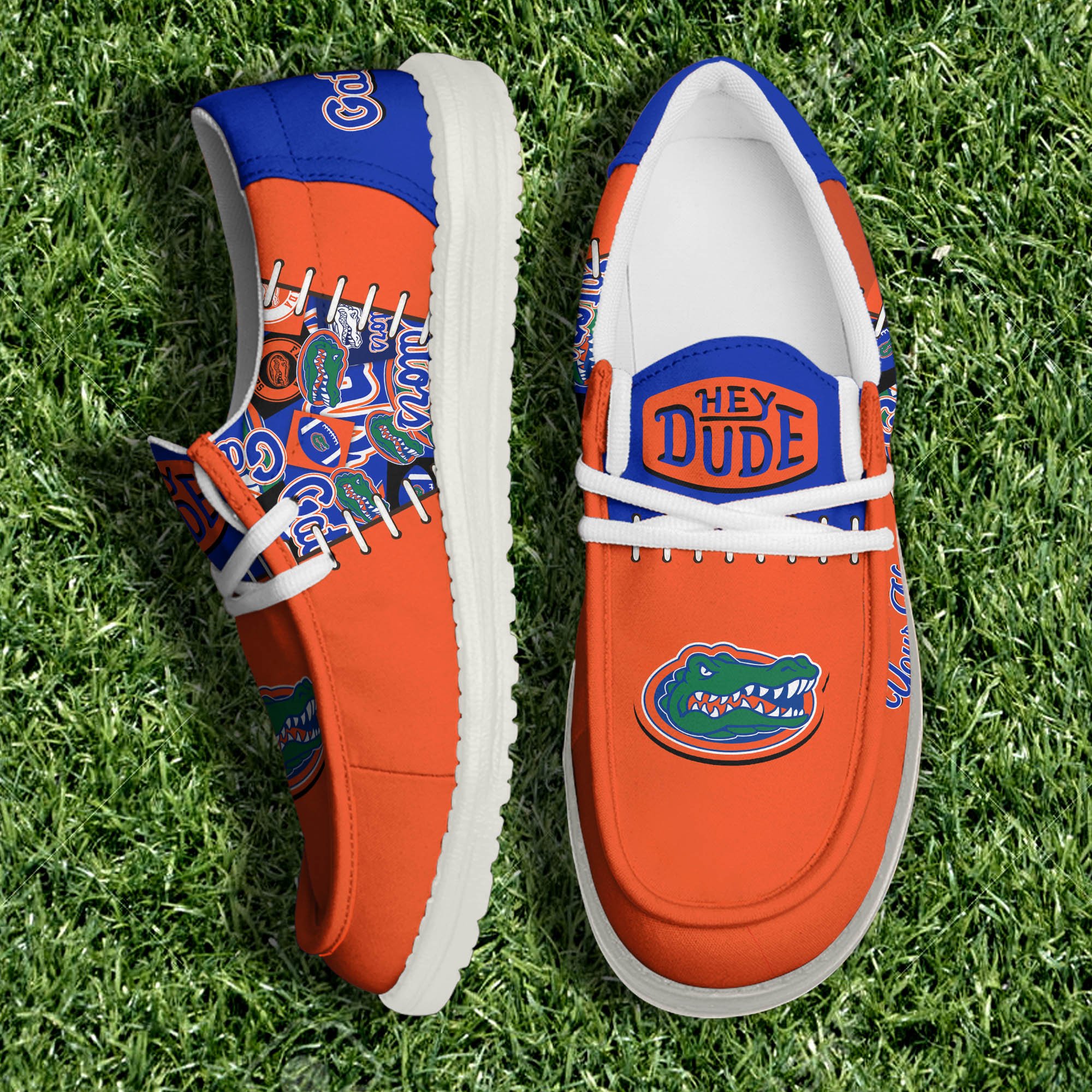 Florida Gators White Canvas Loafer Shoes Personalized Your Name, Shoes For Sport Lovers, Sport Gifts ETHY-61057