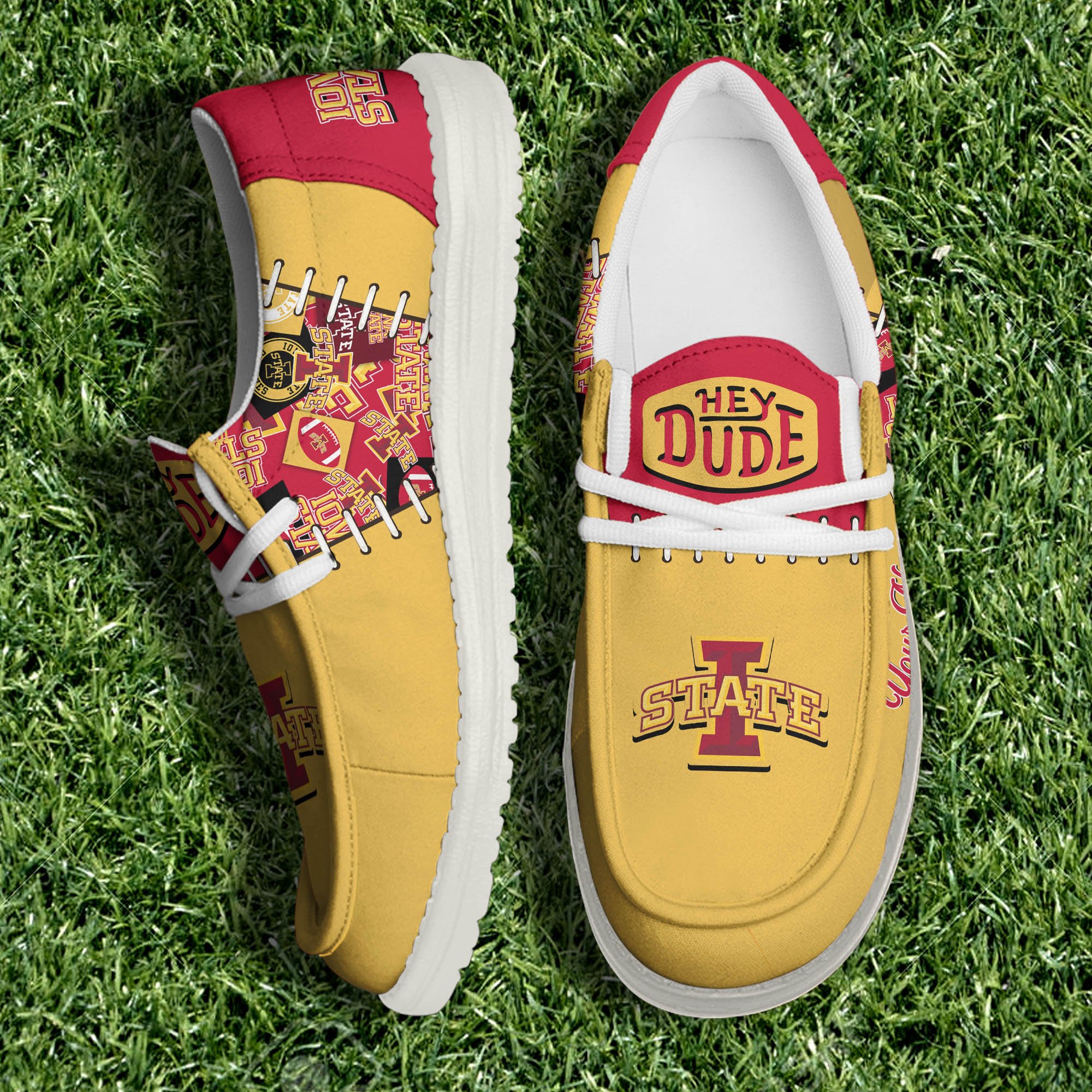 Iowa State Cyclones White Canvas Loafer Shoes Personalized Your Name, Shoes For Sport Lovers, Sport Gifts ETHY-61057