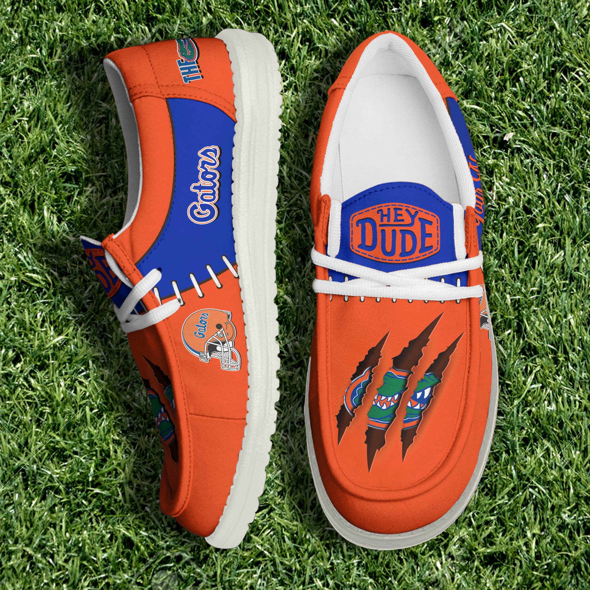 Florida Gators Team White Canvas Loafer Shoes Personalized Your Name, Shoes For Sport Lovers, Gifts For Fan ETHY-61060