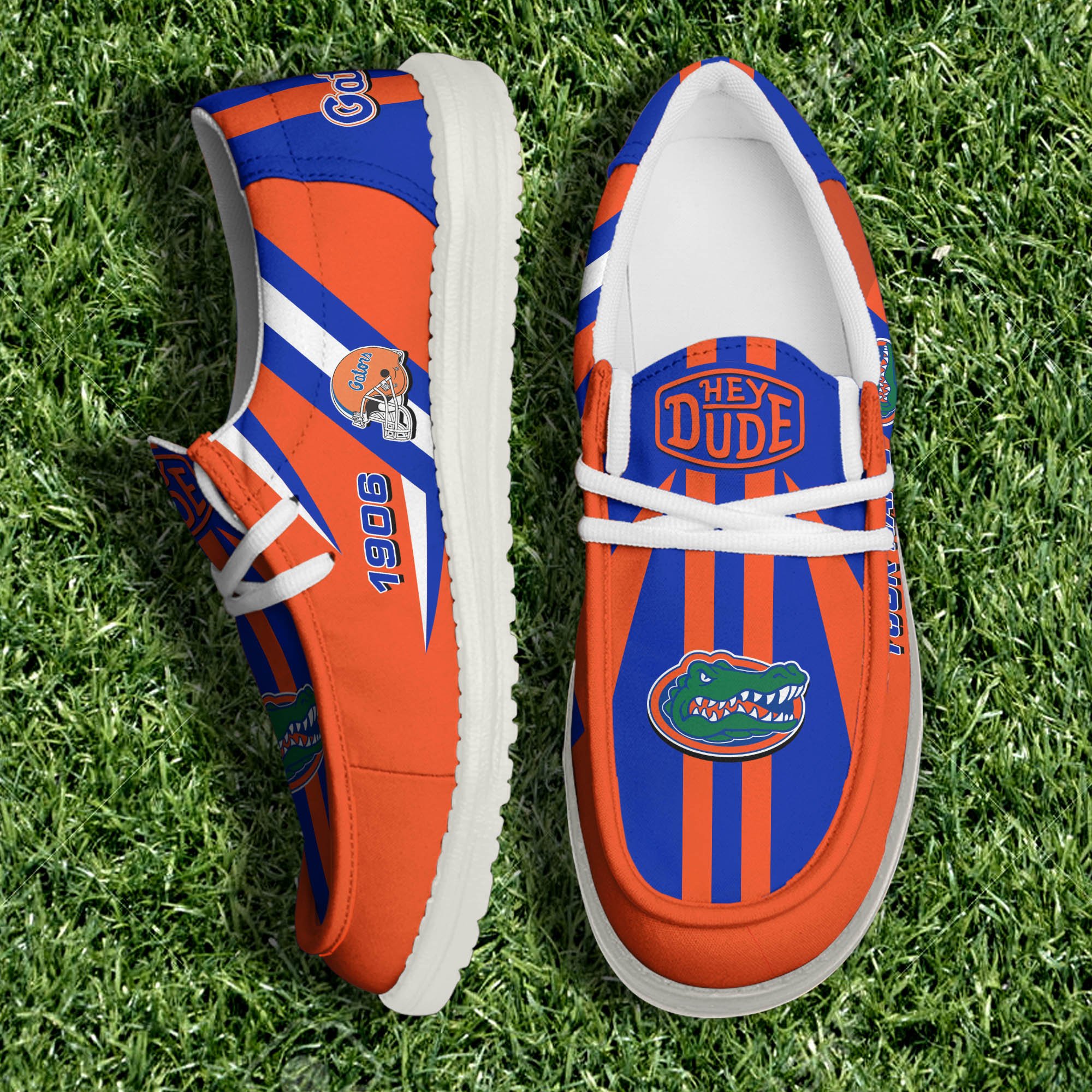 Florida Gators Team White Canvas Loafer Shoes Personalized Your Name, Sport Shoes, Gift For Sport Lovers ETHY-61075