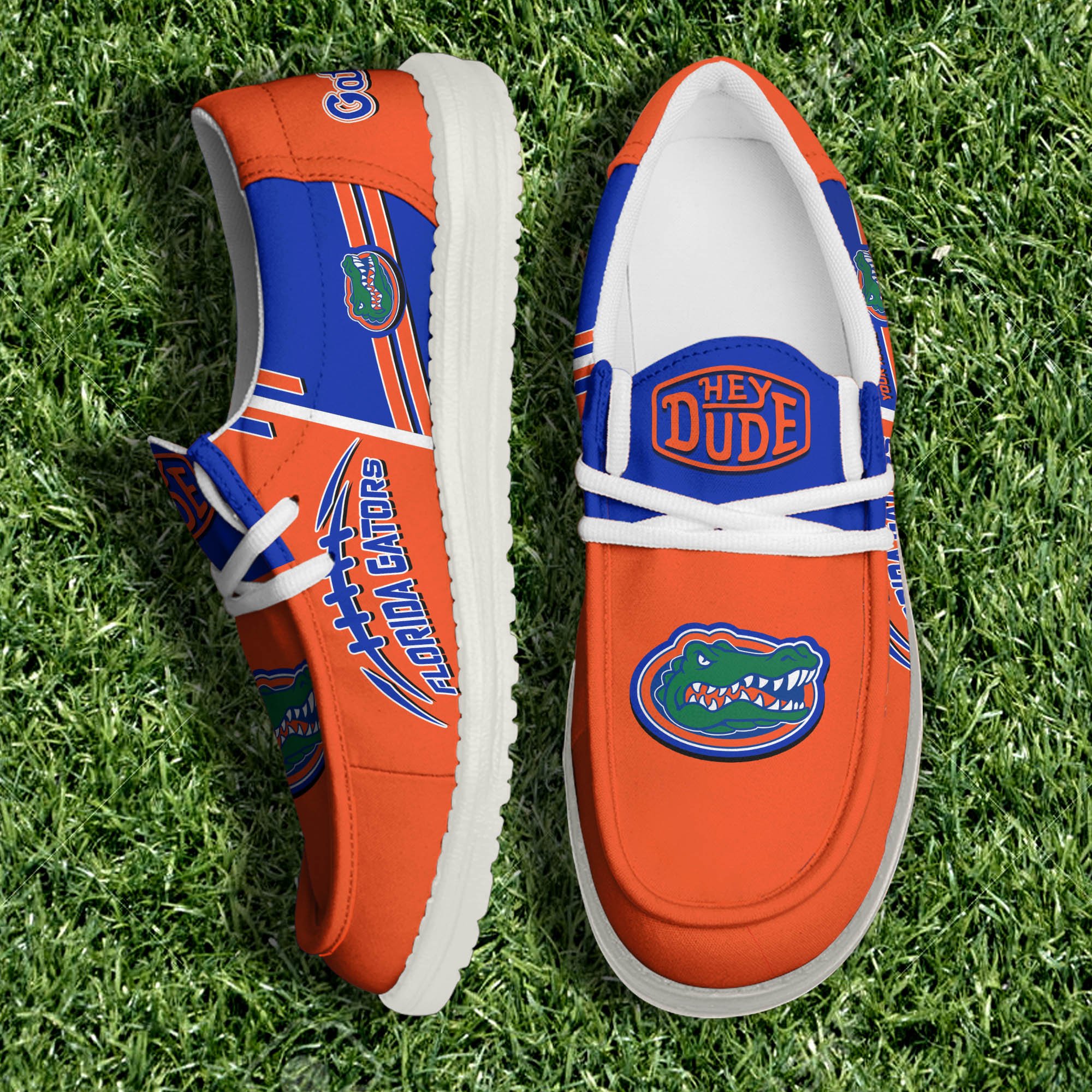 Florida Gators White Canvas Loafer Shoes Personalized Your Name, Shoes For Sport Lovers, Fan Gifts ETHY-61158