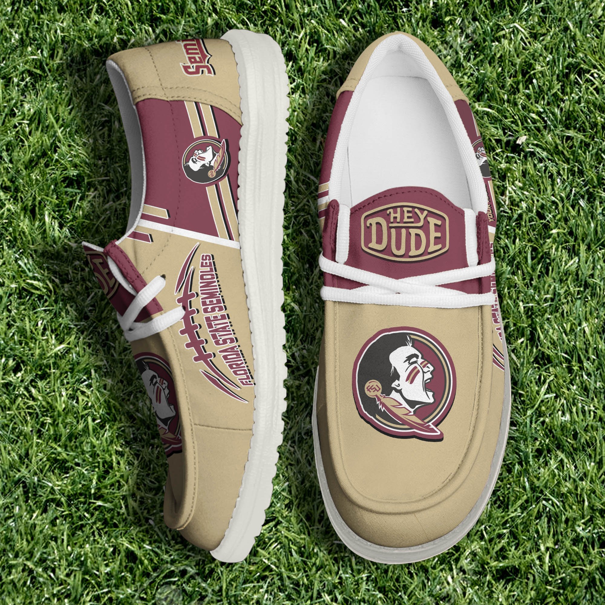 Florida State Seminoles White Canvas Loafer Shoes Personalized Your Name, Shoes For Sport Lovers, Fan Gifts ETHY-61158