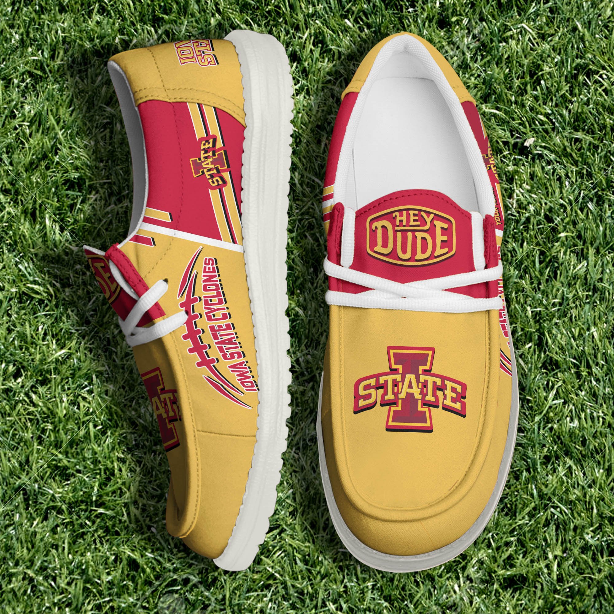 Iowa State Cyclones White Canvas Loafer Shoes Personalized Your Name, Shoes For Sport Lovers, Fan Gifts ETHY-61158